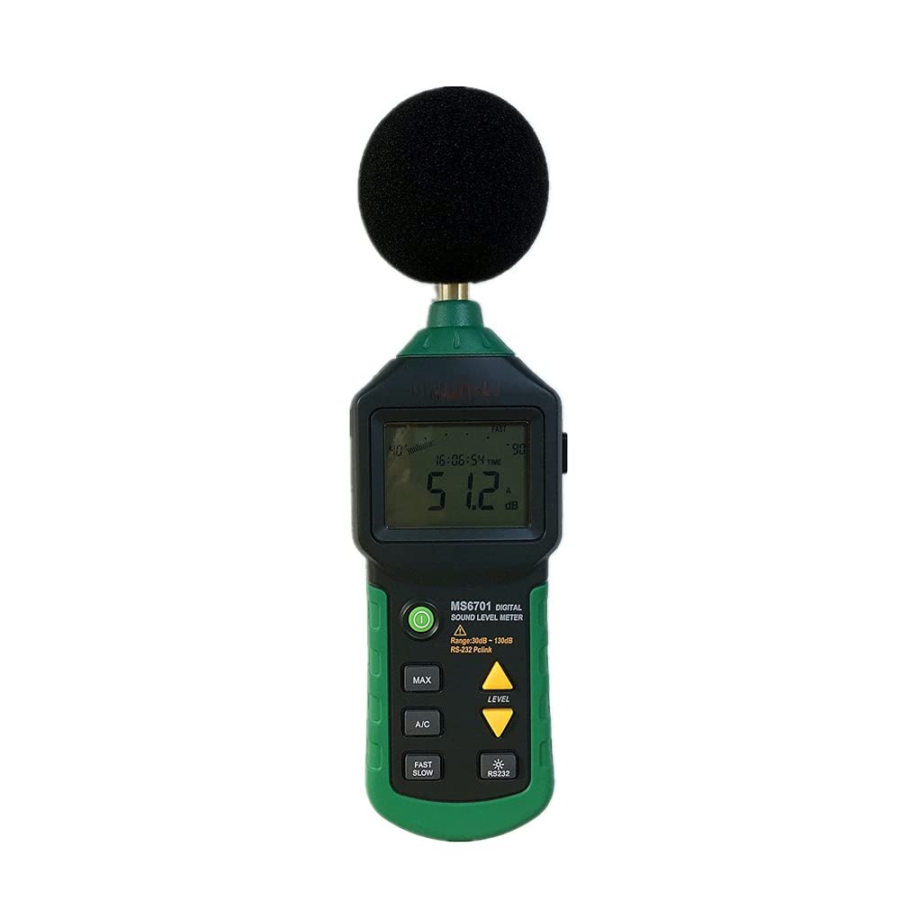 WDBBY Autoranging Digital Sound Level Meter - Professional Decibel Tester & Noise Meter with USB Interface & Software (30dB-130dB) - Perfect for Workplace Safety, Industrial Noise Monitoring & Home Acoustics Testing