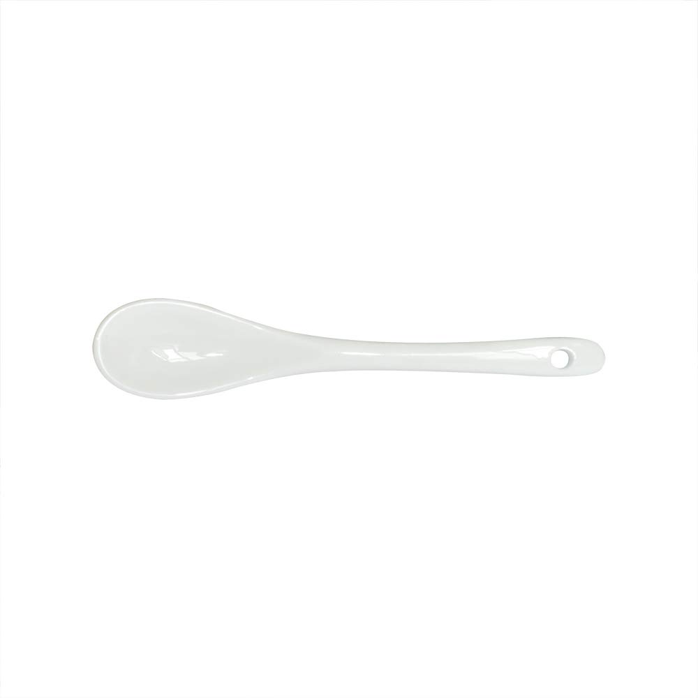 12-Piece Porcelain Egg Spoons Set - 5 Inch Ceramic Spoons for Coffee, Dessert, Yogurt, Tea & Milky Tea - Perfect for Breakfast, Afternoon Tea & Elegant Dining