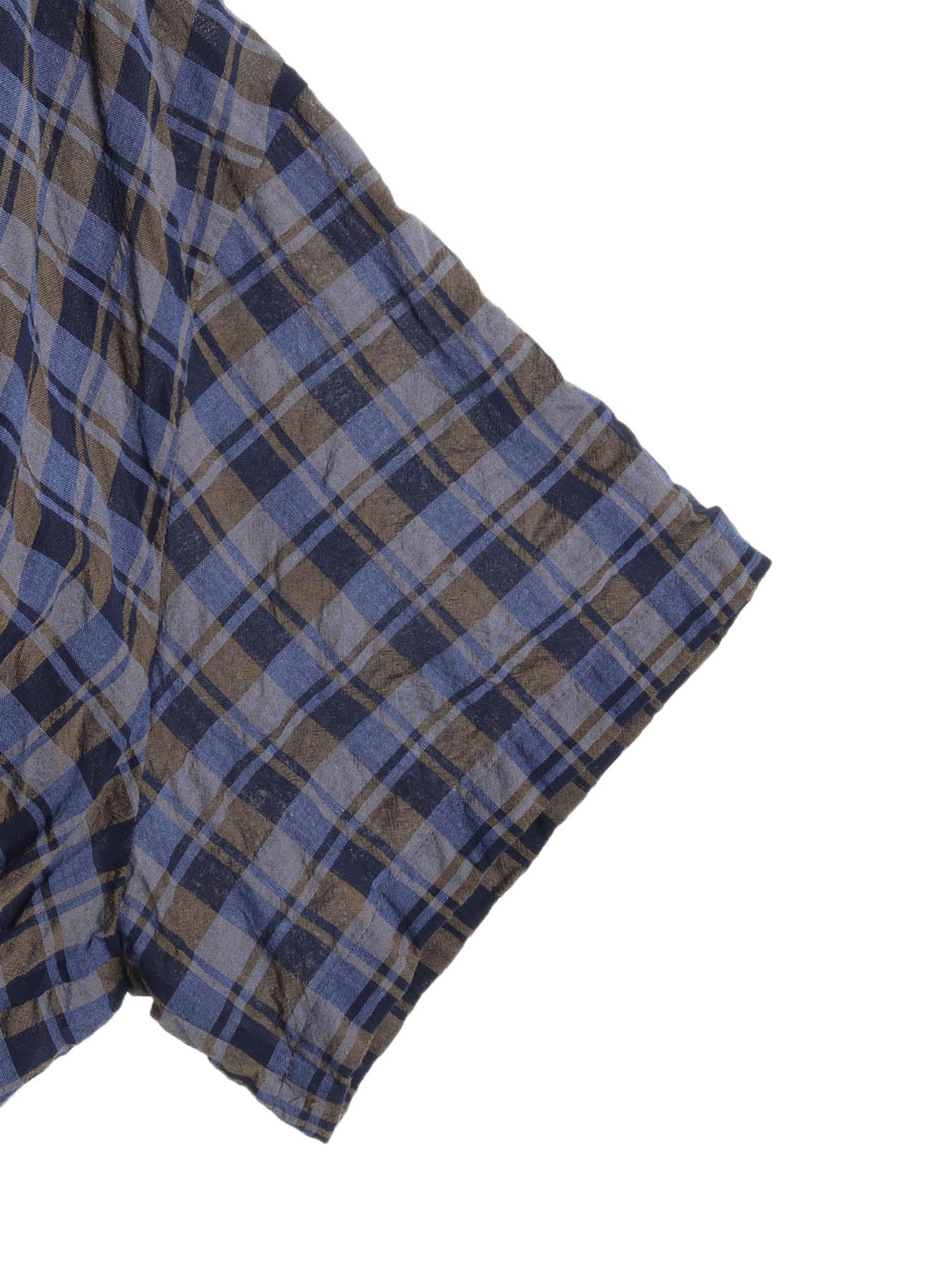 Stylish Cotton Cupro Mini Plaid Asymmetric Shirt for Women | Trendy Casual & Office Wear | Perfect for Layering and Everyday Outfits