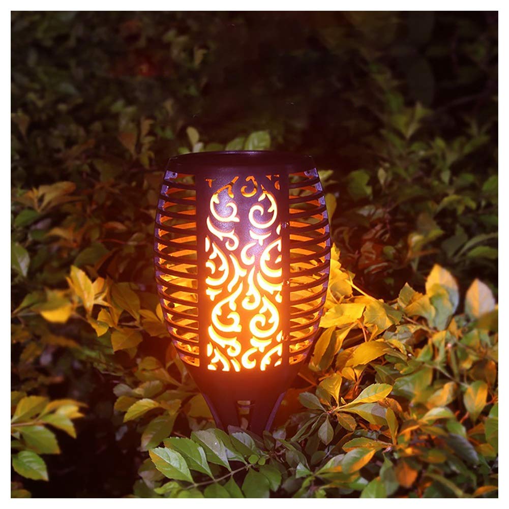 Solar Garden Lights Outdoor Waterproof - Decorative Flame LED Landscape Lighting for Lawn, Yard, and Pathway - Weatherproof Solar-Powered Ground Plug Lamp for Patio, Garden Decor, and Backyard Ambience