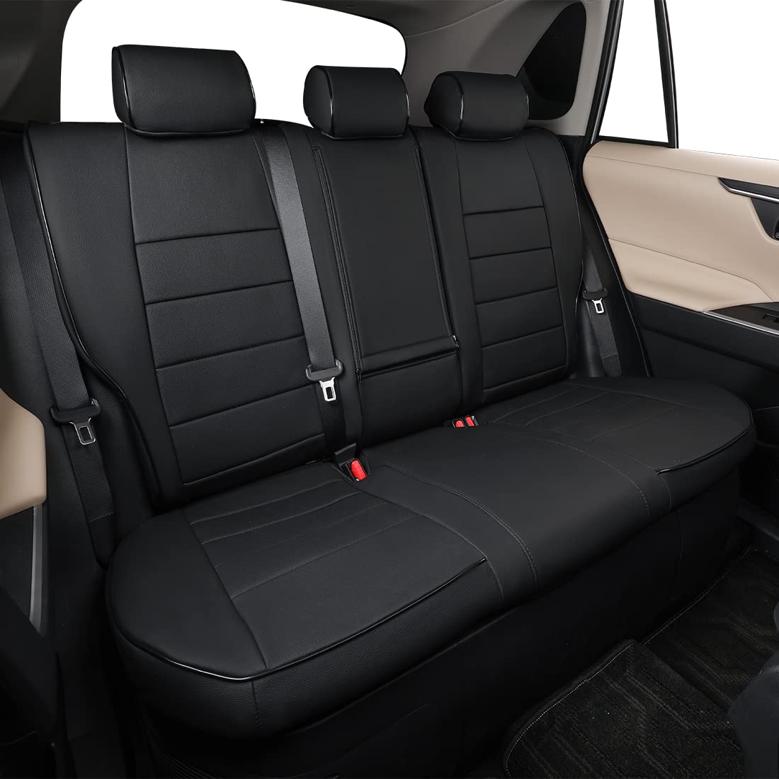 Premium Leather Car Seat Covers for Toyota Corolla 2020-2025 Models (SE, Nightshade, SE Apex, XSE, FX) - Custom Fit Full Set in Black - Perfect for Daily Commuting & Road Trips