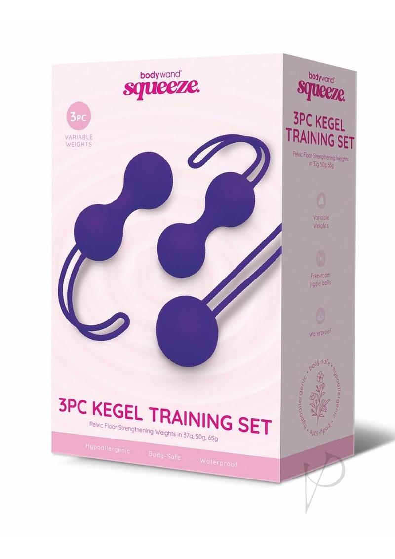 Bodywand Squeeze Silicone Kegel Training Set - 3 Piece (37g & 65g) for Women's Pelvic Floor Exercise - Perfect for Postpartum Recovery & Strength Training at Home