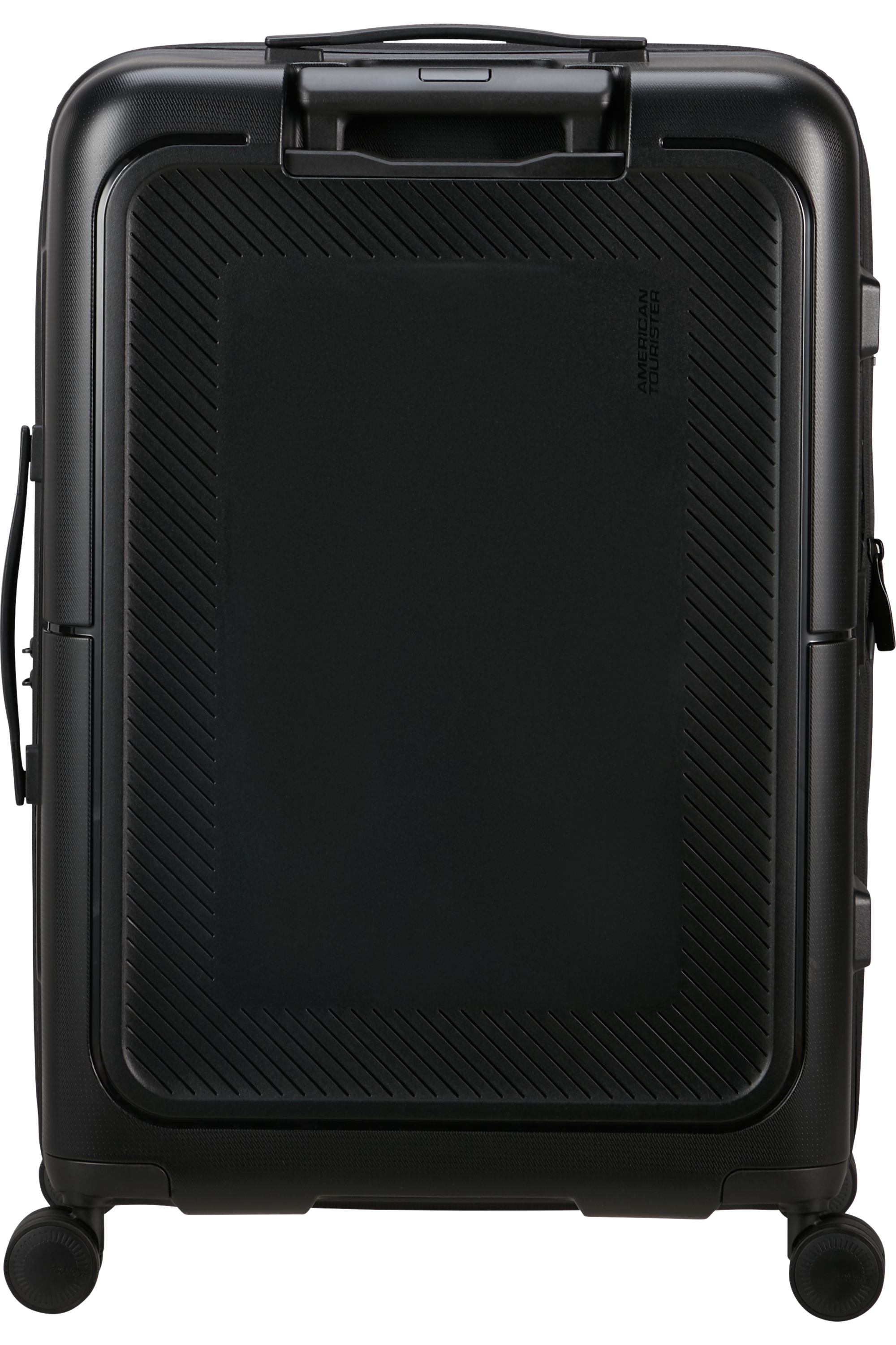American Tourister Dashpop 67cm Medium Spinner Suitcase - Black | Lightweight Durable Luggage for Travel & Business Trips