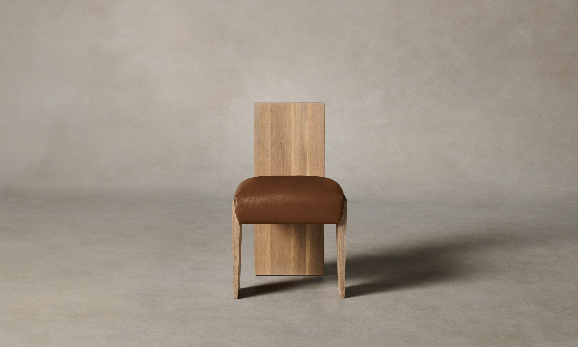 Garrett Dining Chair - Genuine Tuscan Leather in Rich Cognac - Perfect for Elegant Dining Rooms & Modern Kitchens