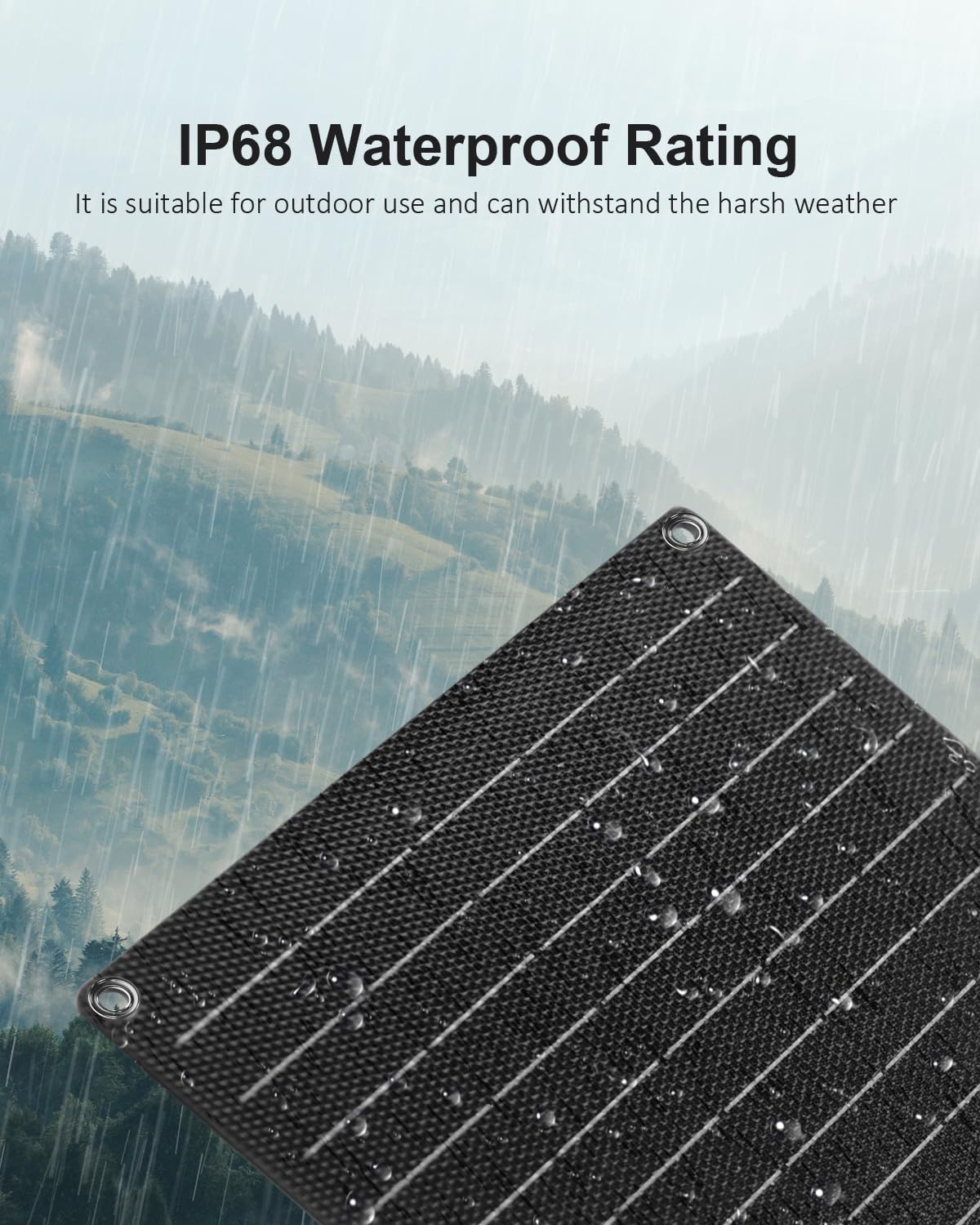 ELECAENTA 15W Solar Panel with USB C & USB A Fast Charging | IP68 Waterproof | Lightweight Foldable Portable ETFE Solar Charger for iPhone, Samsung, iPad | Perfect for Camping, Hiking, RV Trips & Outdoor Adventures