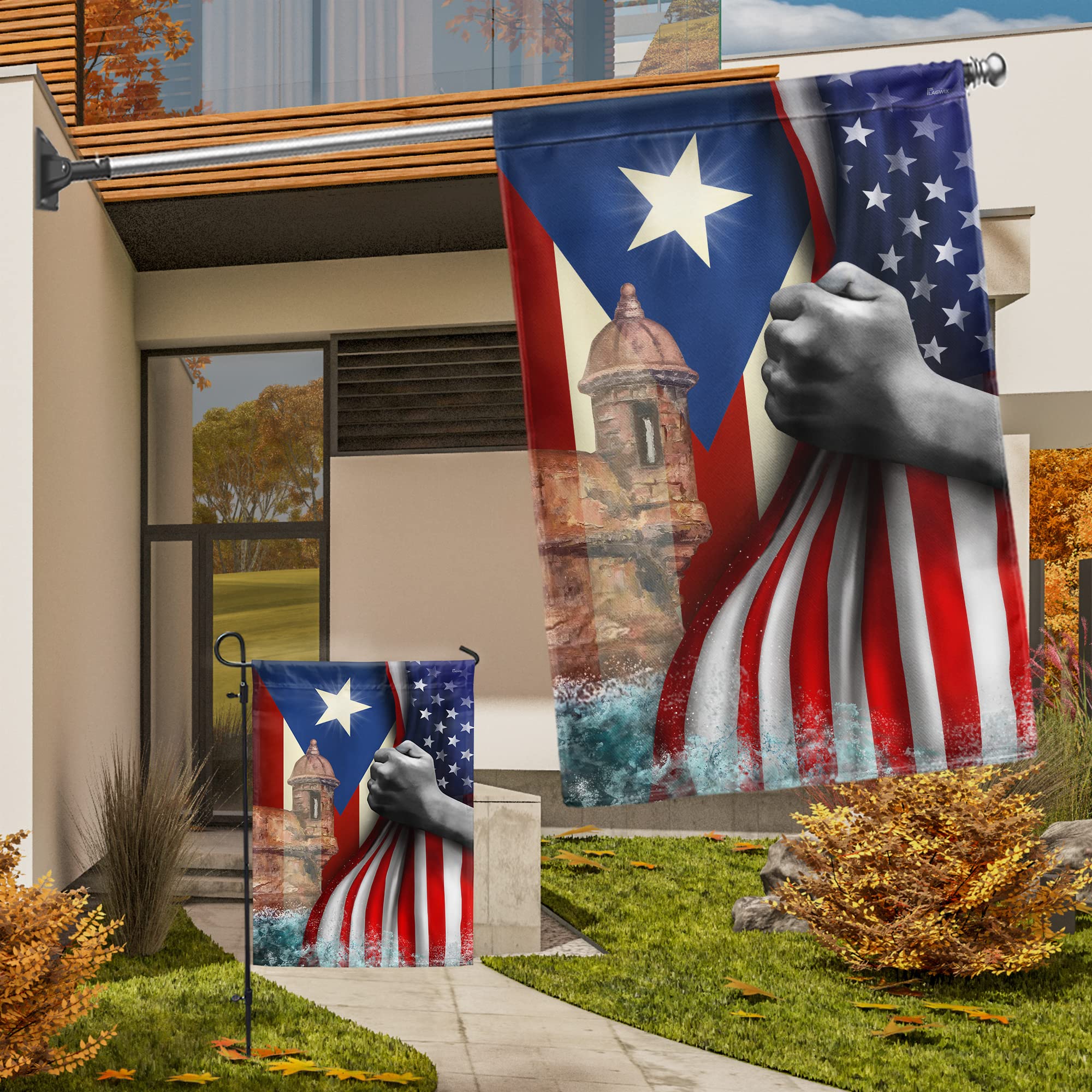 Premium Puerto Rico Flag - Double Sided Heavy Duty 12x18 Inch Puerto Rican American Garden Flag - All Weather Outdoor Decoration for Patio, Yard & Home Decor - Perfect for Independence Day & Cultural Celebrations