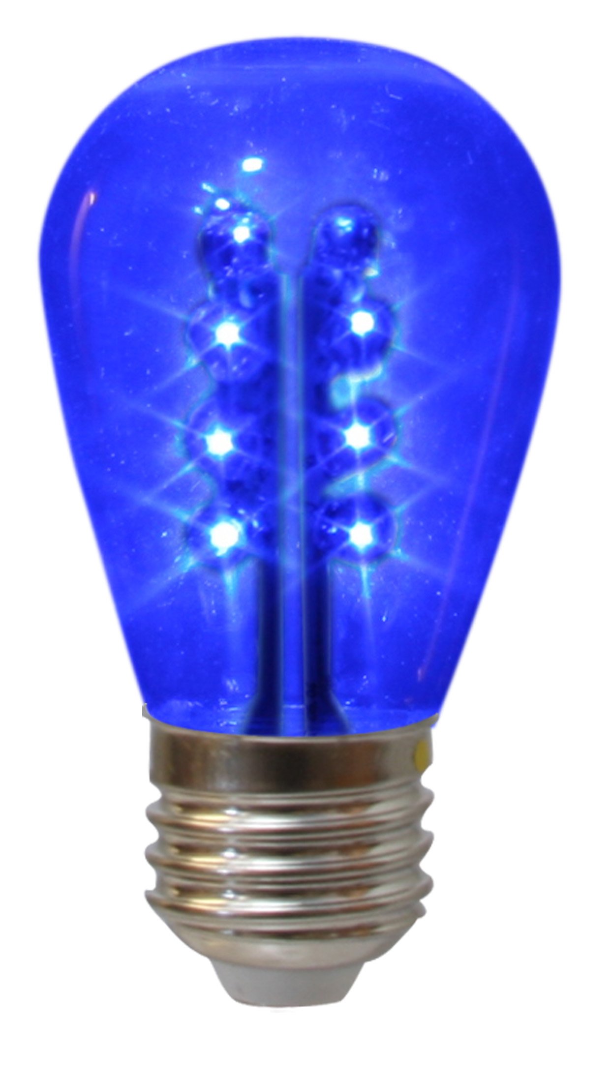 Premium 25-Pack S14-LED-BL-PRM Dimmable LED Retrofit Bulbs - 1W, 45 Lumen, Blue Light, Medium Base - Perfect for Holiday Decor, Night Lights & Mood Lighting
