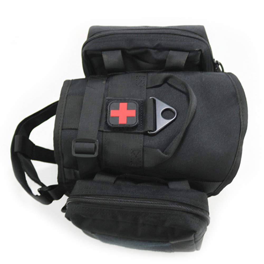 Tactical Dog Harness - Adjustable K9 Service Vest with Handle & Accessories for Small to Large Dogs | Training, Outdoor Adventures & Working Dogs | Black