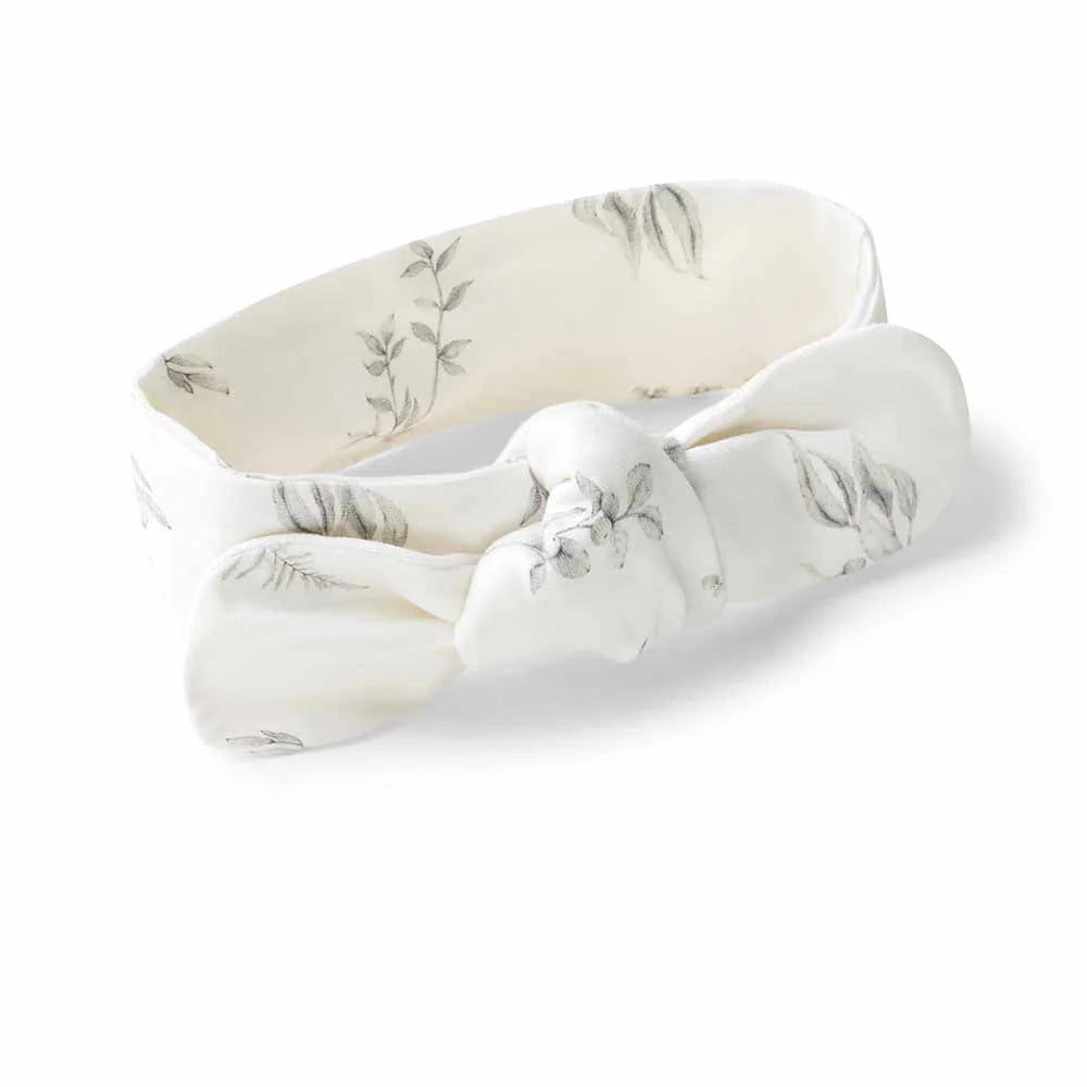 Snuggle Hunny Organic Top Knot Headband for Women - Silver Gum | Soft & Stretchy Hair Accessory for Yoga, Workouts, and Everyday Comfort
