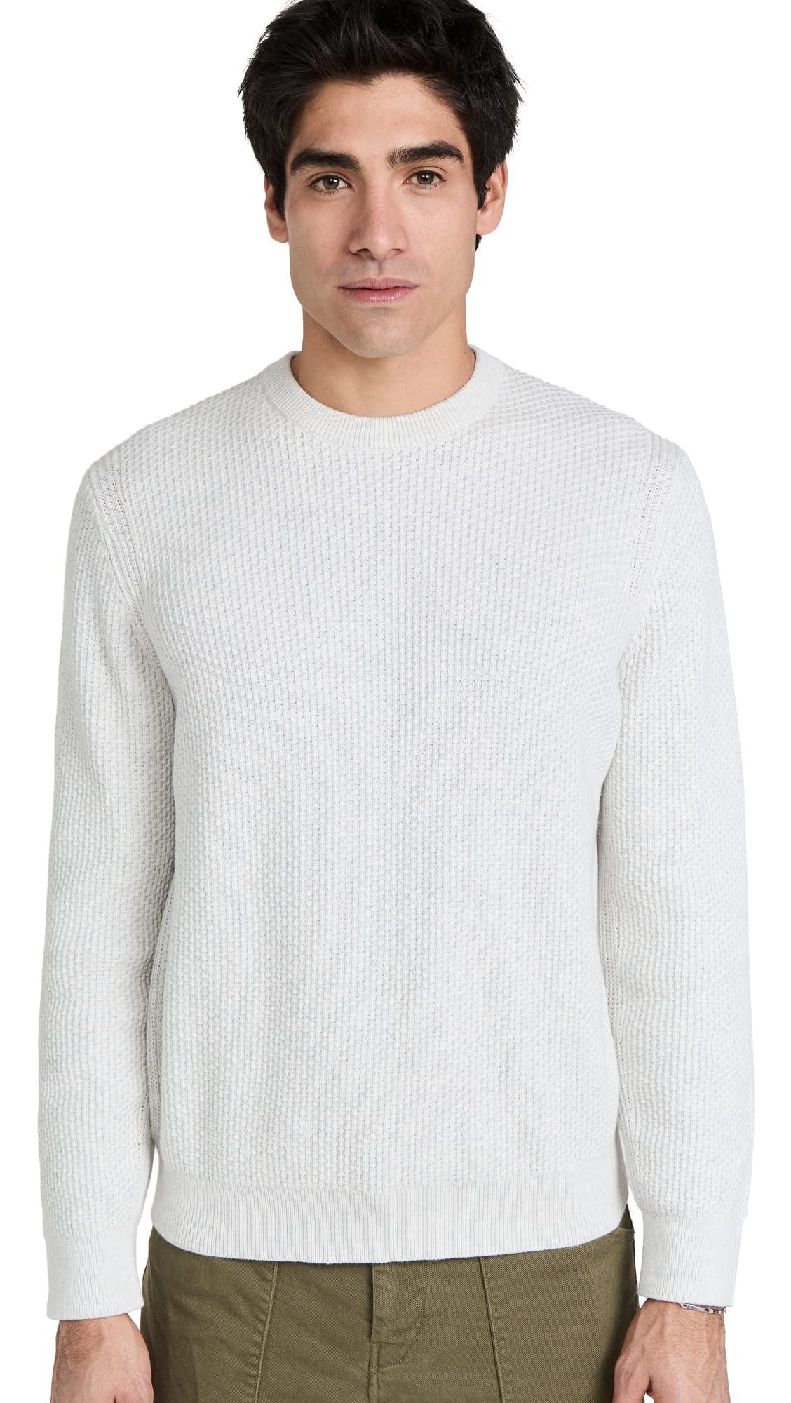 Vince Men's Arrow Stitch Crewneck Sweater - Soft Cotton Knit Pullover for Casual Wear & Office Outfits | Winter Fall Fashion Essential