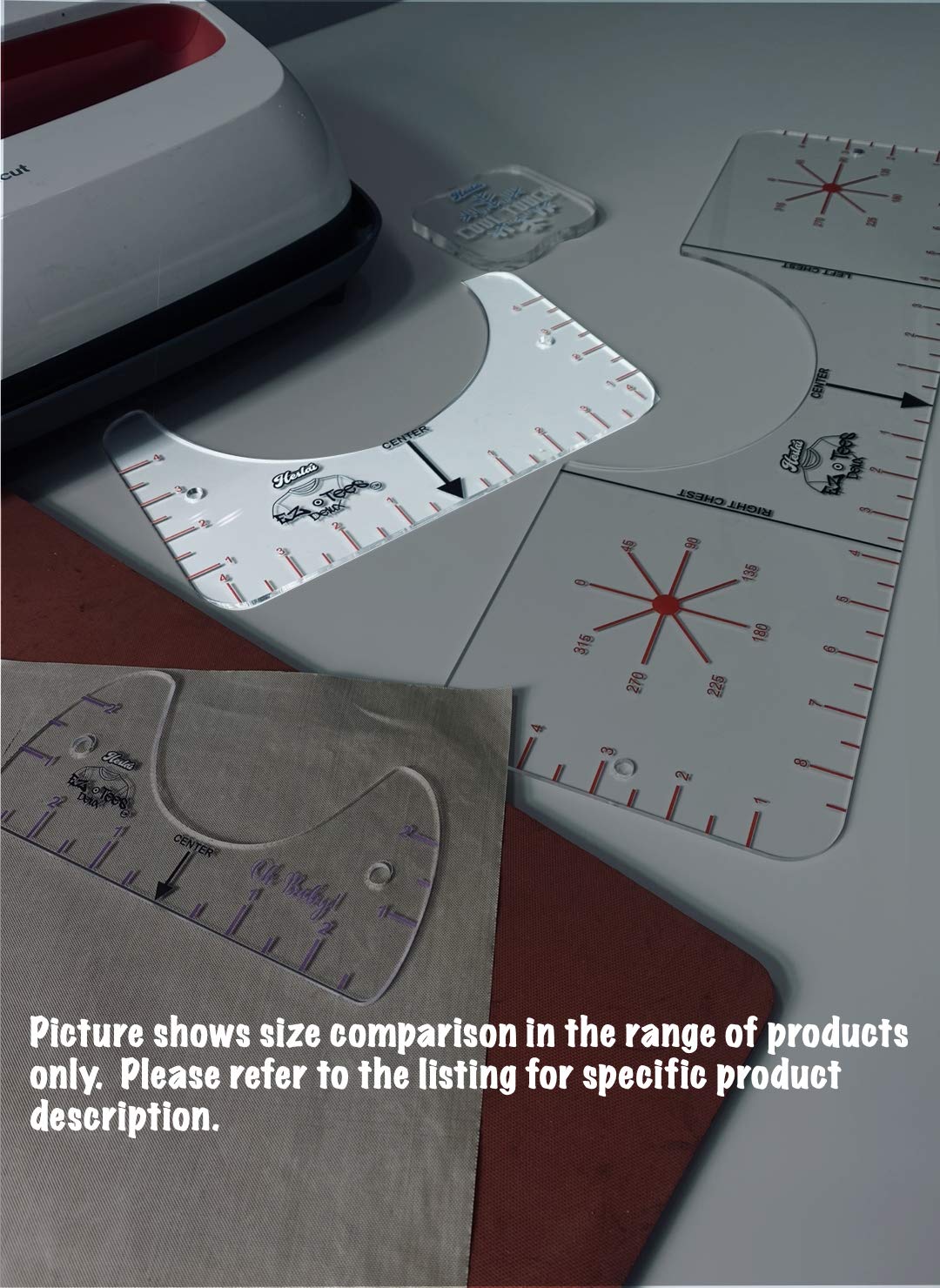 EZ Tees Deluxe Mini T-Shirt Ruler - Professional Graphics Alignment Tool for Heat Transfer Vinyl & Iron-On Designs | Perfect for DIY T-Shirt Printing, Craft Projects & Screen Printing Setup