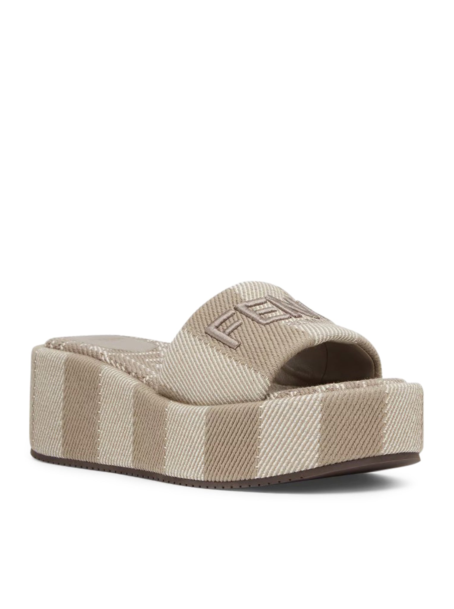FENDI Sunshine Platform Slippers - Women's Luxury Slide Sandals with Logo Detail for Summer & Beach Wear