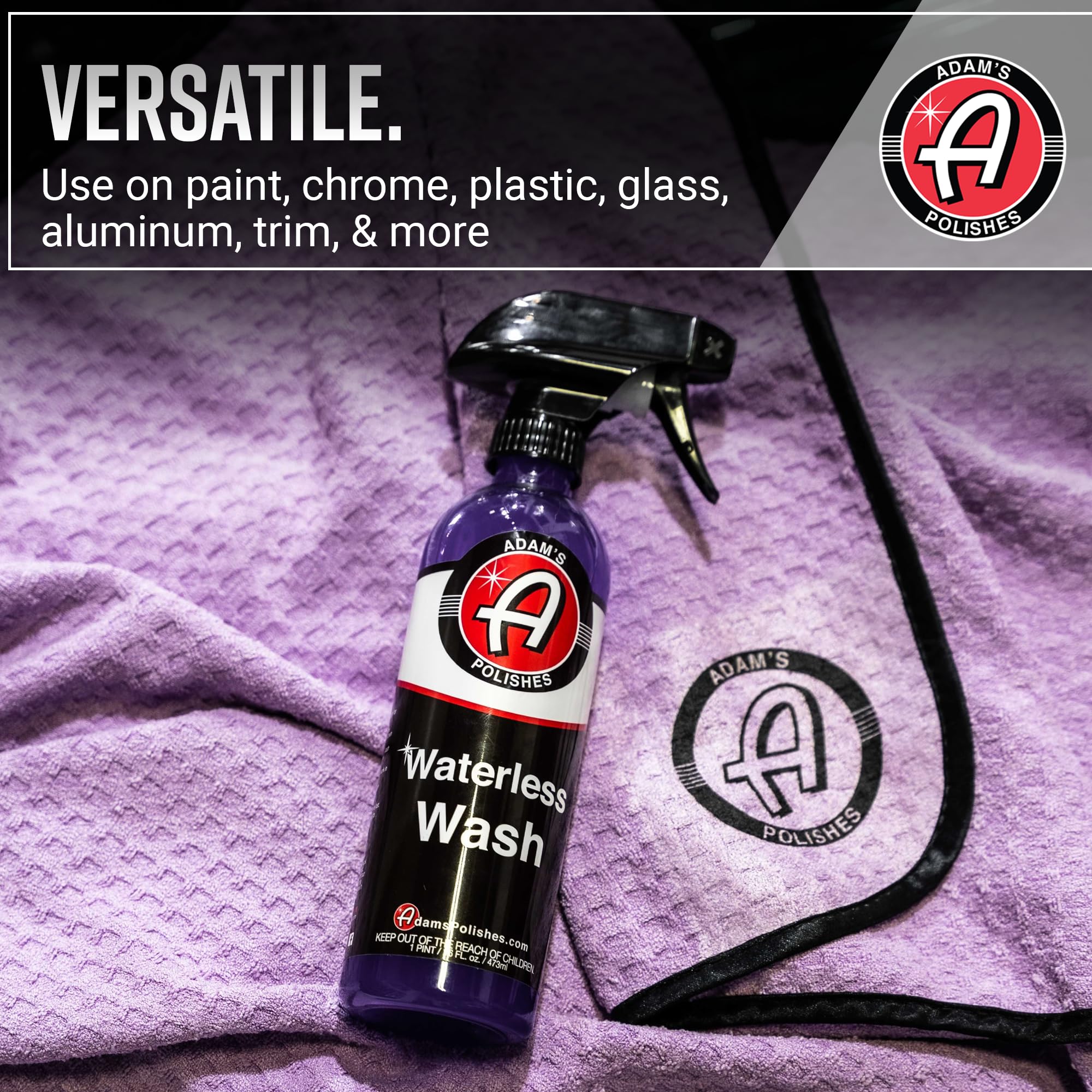 Adam's Waterless Car Wash Spray (5 Gallon) - Safe Ultra Slick Lubricating Formula for Car Detailing, Boat, Motorcycle & RV Cleaning | No Hose, Soap or Foam Cannon Needed | Perfect for Quick Wash, Road Trips & Water Conservation
