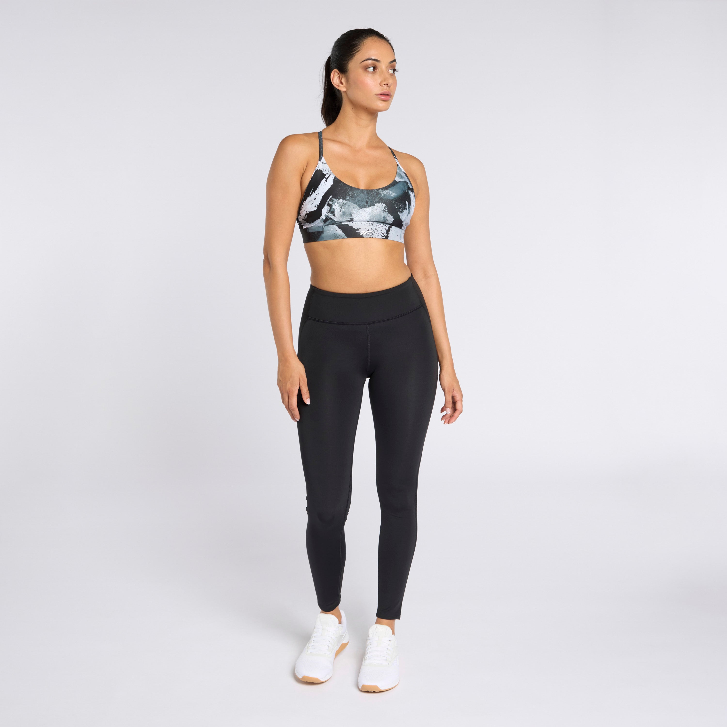 Luxury Strappy Allover Print Bold Bra - Sexy Black Lingerie for Women | Perfect for Date Night, Boudoir & Special Occasions