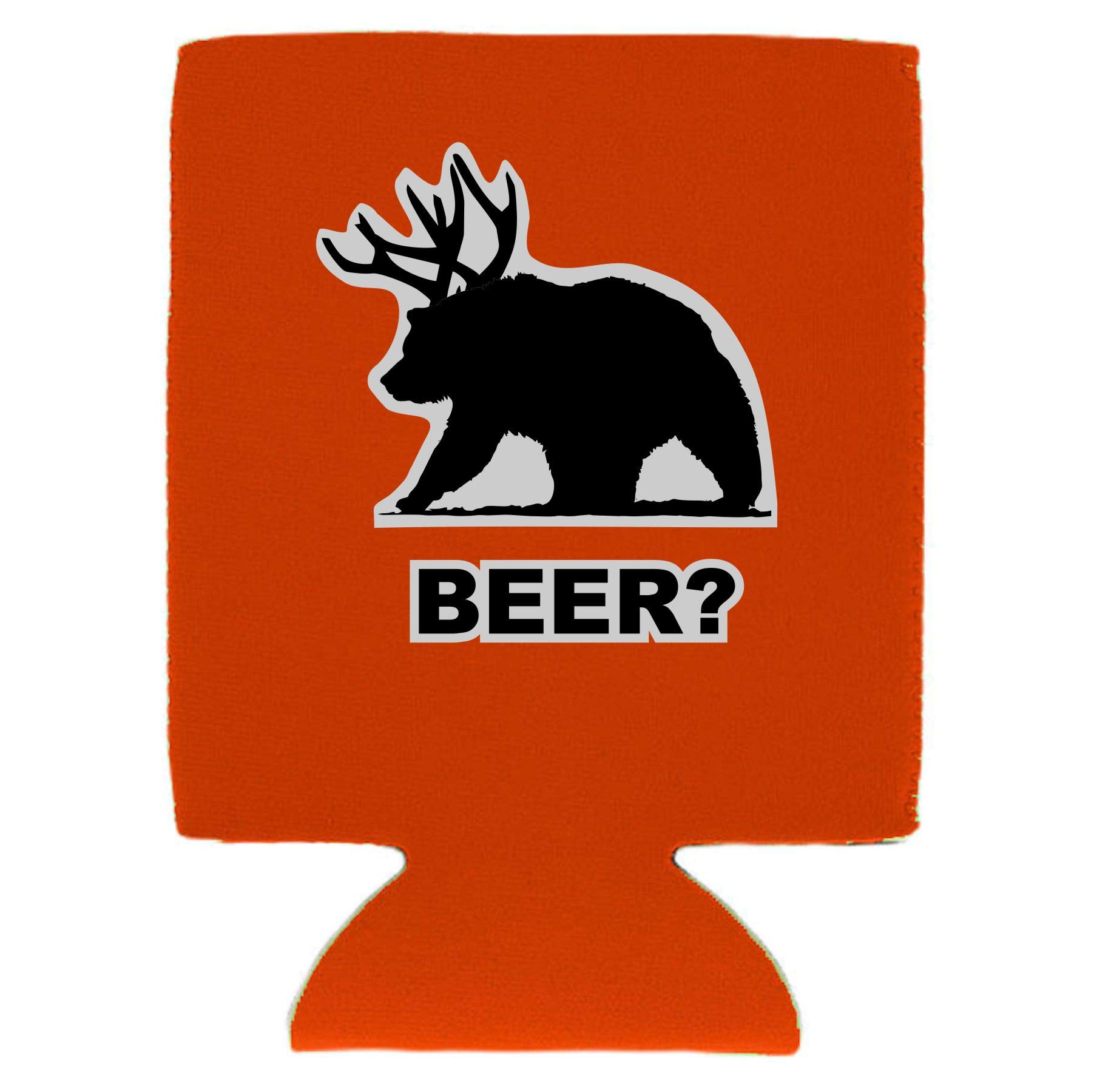 Beer Bear Magnetic Can Cooler - Insulated Orange Beer Can Holder for Outdoor BBQ, Camping & Parties (1 Pack)