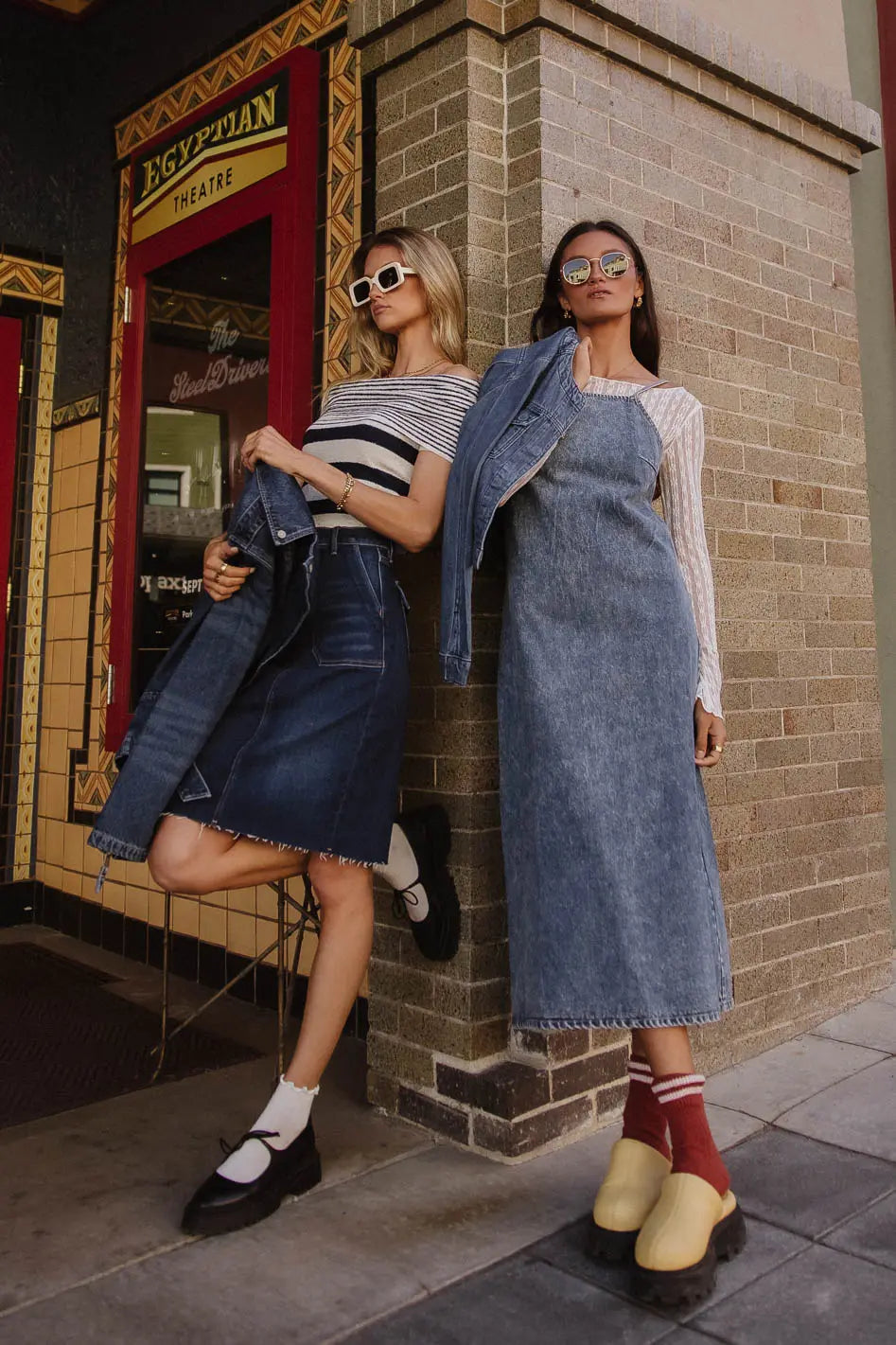 Marisol Denim Midi Dress for Women - Vintage Blue Denim A-Line Skirt Dress | Perfect for Casual Outings, Date Nights & Summer Vacations