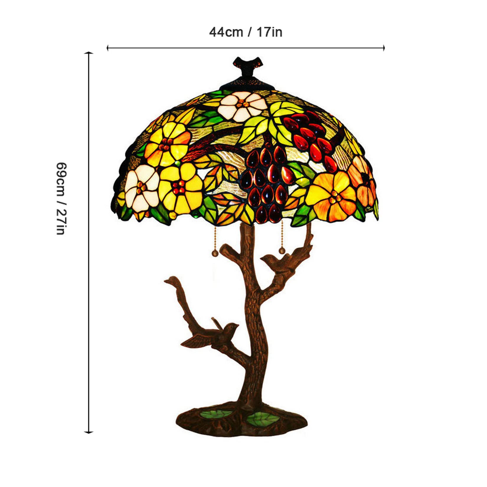 Vintage Tiffany Stained Glass Table Lamp - 16