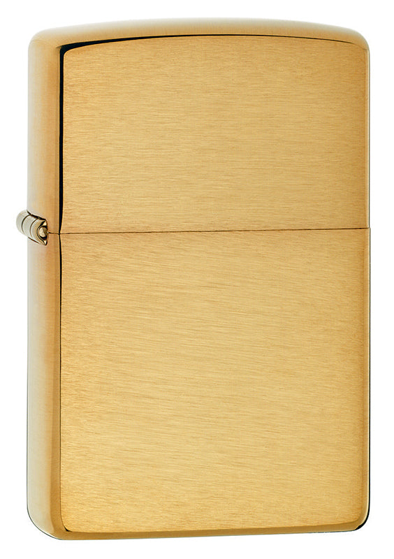 Zippo Armor Brushed Brass Windproof Lighter - Classic Refillable Metal Lighter for Outdoor Camping, Hiking & Everyday Carry (ECT)