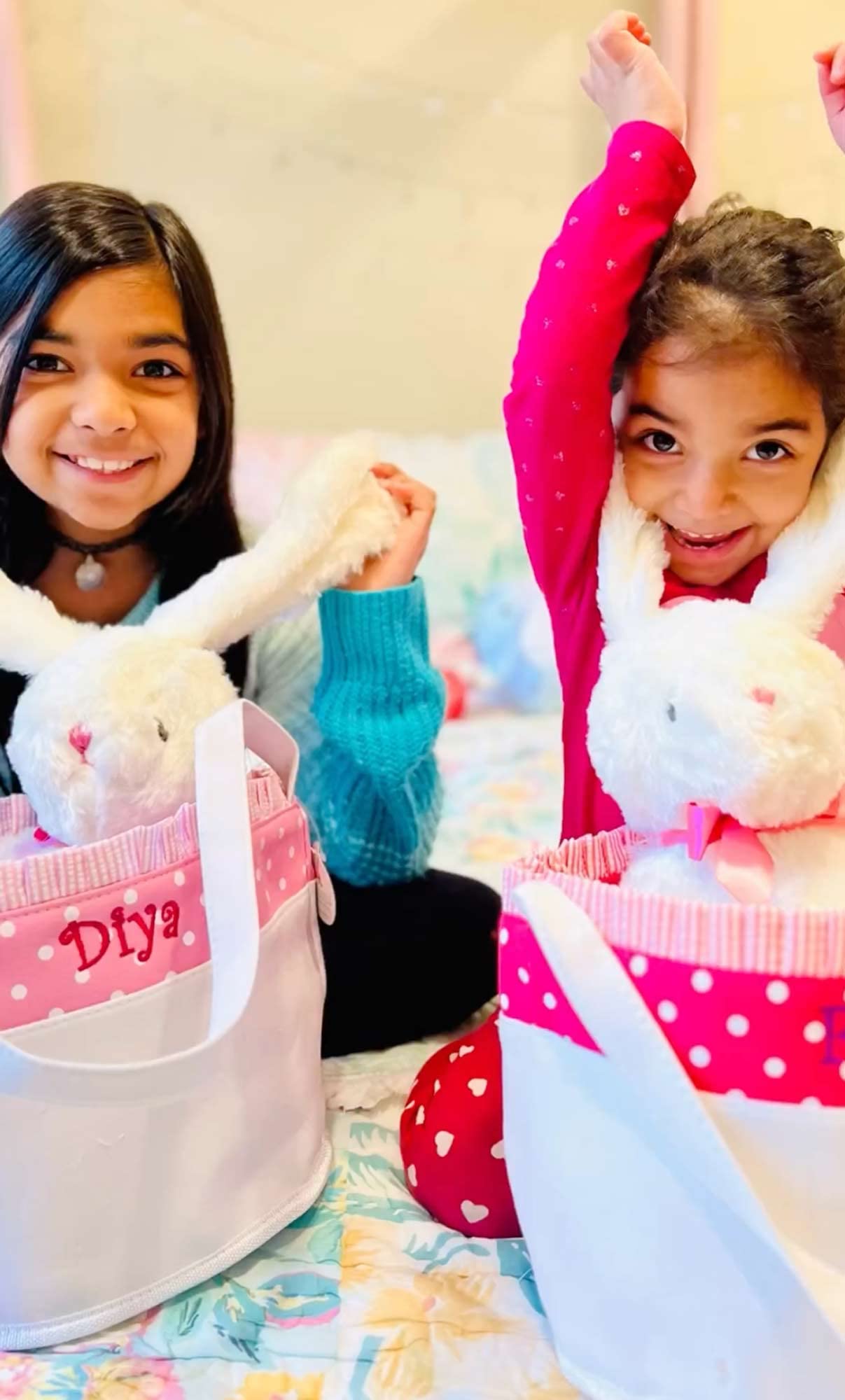 Soft & Light Easter Basket for Baby Girls - Unpersonalized Baby Pink | Perfect for Easter Gifts, Baby Showers & Spring Decorations