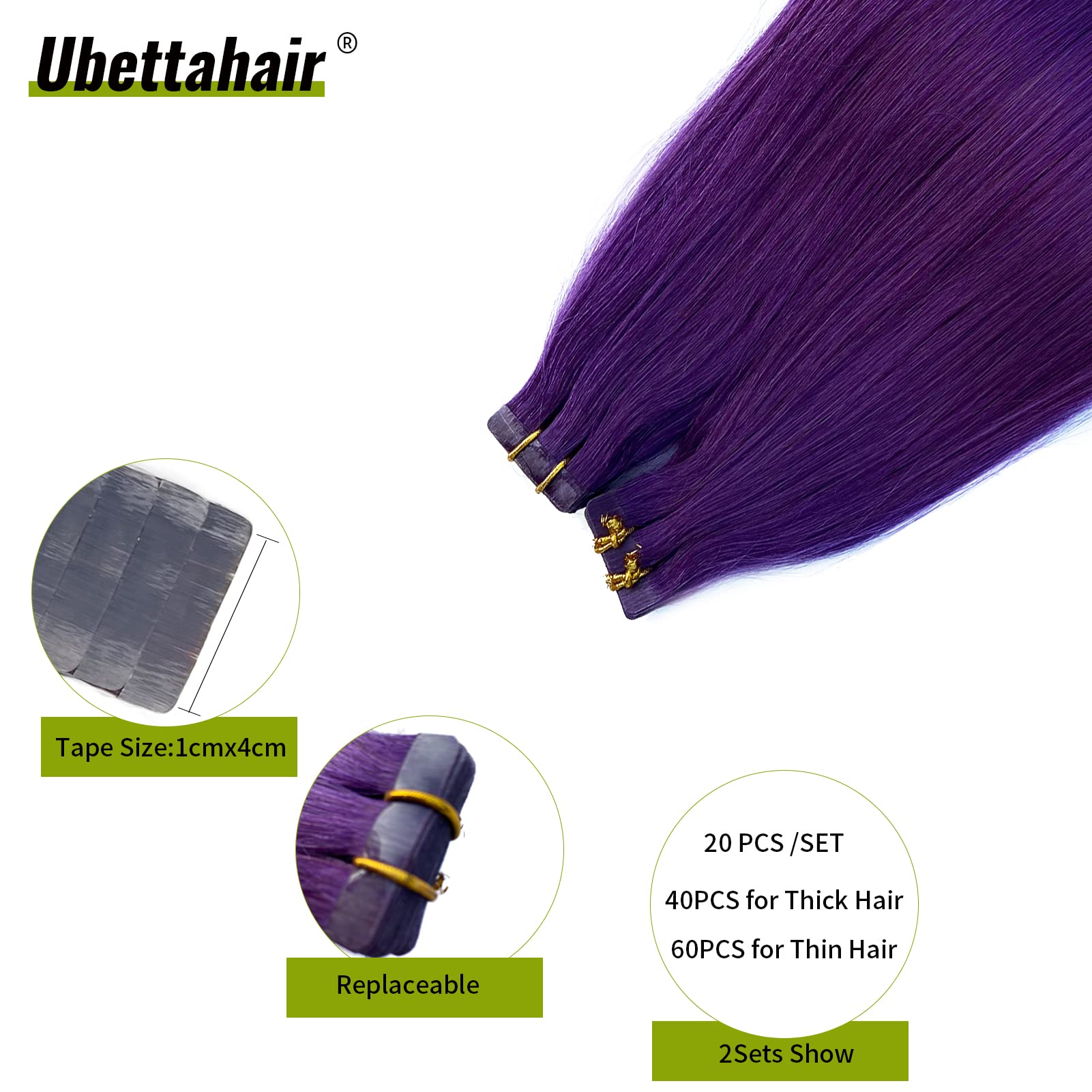 20 Pieces Double Sided Tape in Hair Extensions - 100% Human Hair, 14 Inch 30 Gram, Invisible Skin Weft for Women - Perfect for Parties, Weddings & Daily Styling