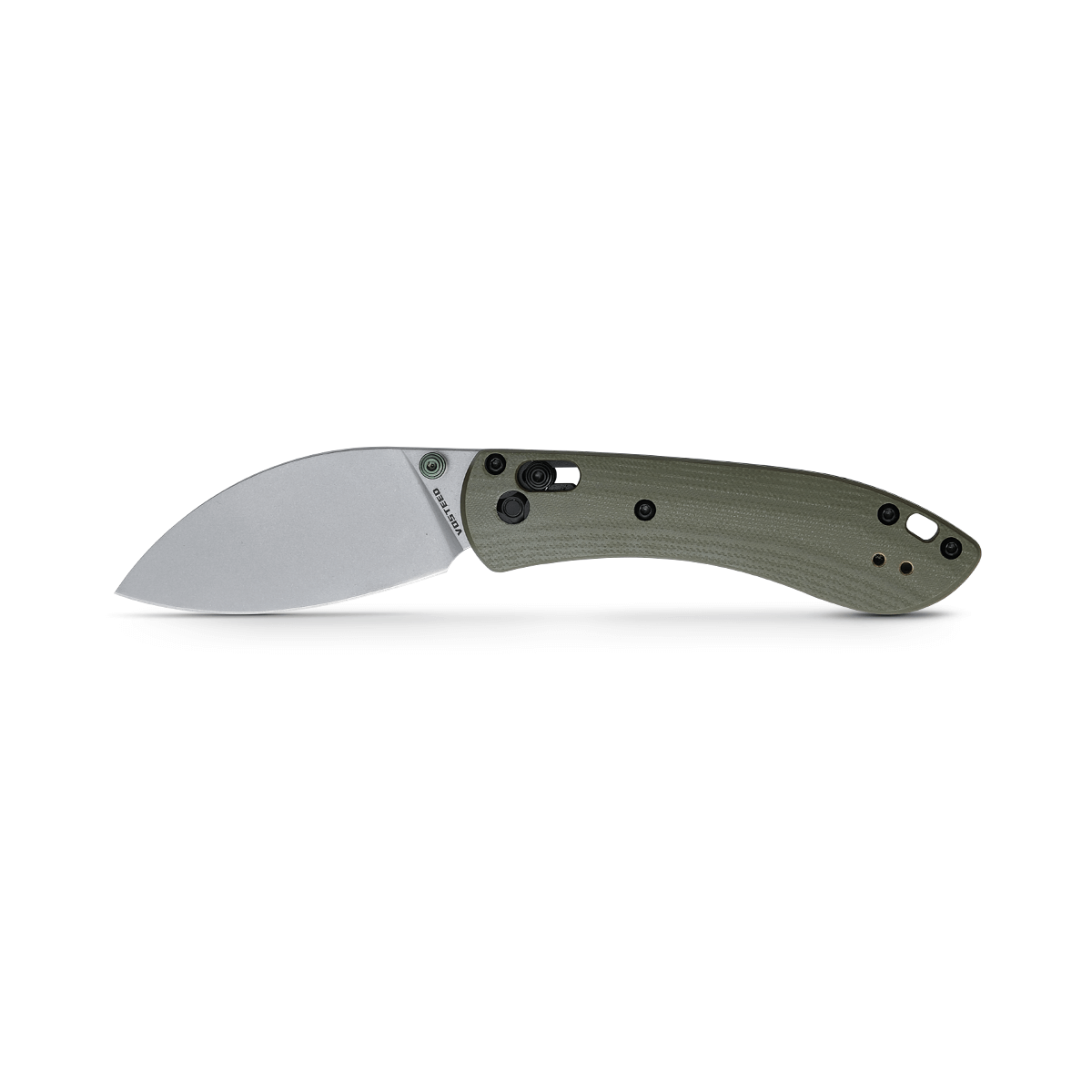 Vosteed Mini Nightshade Folding Knife - Nitro V Stonewash Blade, Green G10 Handle, Canada Exclusive (Model A0210) | EDC, Outdoor Camping, Survival & Everyday Carry Pocket Knife