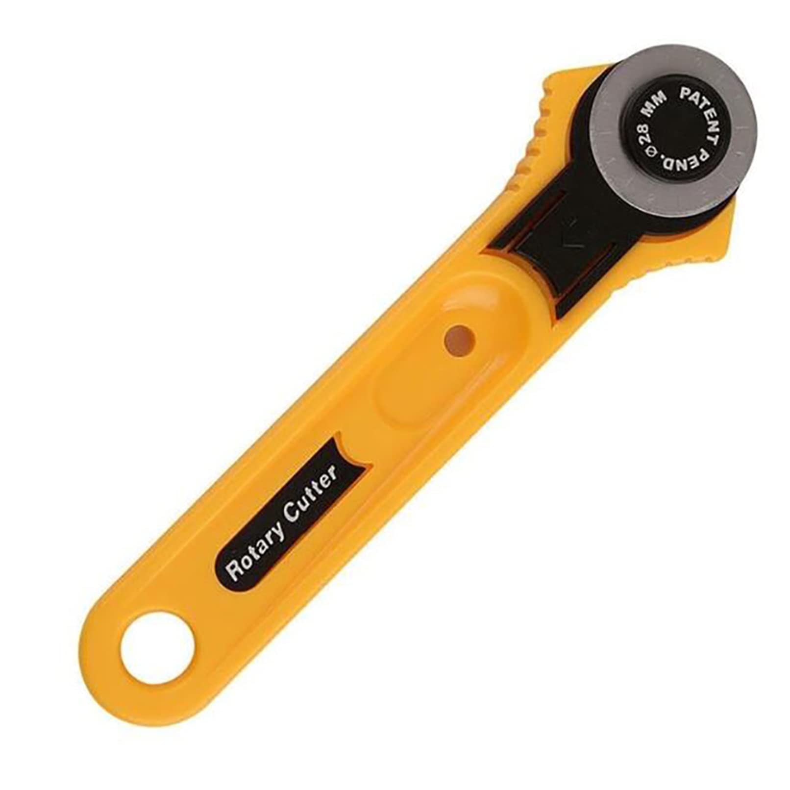 Sevenfly Rotary Fabric Cutter - Professional Round Cutting Knife for Sewing, Quilting & Crafting - Ergonomic Yellow Blade for Precise Fabric Cutting - Perfect for DIY Projects, Dressmaking & Scrapbooking