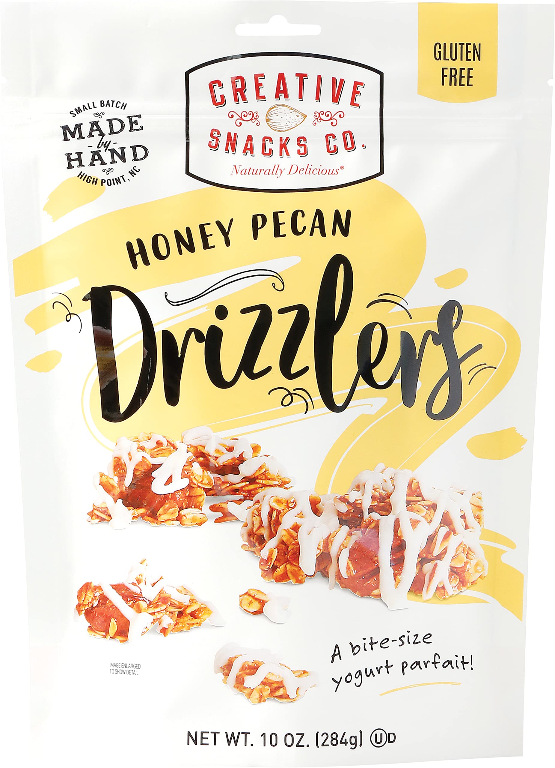 Creative Snacks Granola Honey Pecan Drizzlers 10oz (Pack of 6) - Crunchy Honey Glazed Pecan Granola Clusters - Perfect for Breakfast, Snacking & Healthy On-the-Go Treats