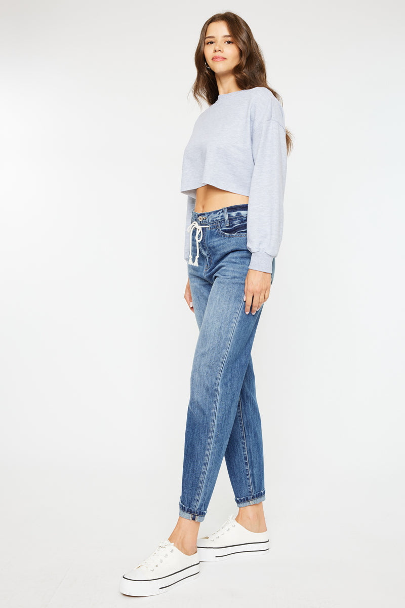 Dahlia Ultra High Rise Slouch Fit Jeans for Women - Stretch Denim Skinny Pants with Comfortable Waistband | Perfect for Casual Wear, Date Night & Everyday Outfits