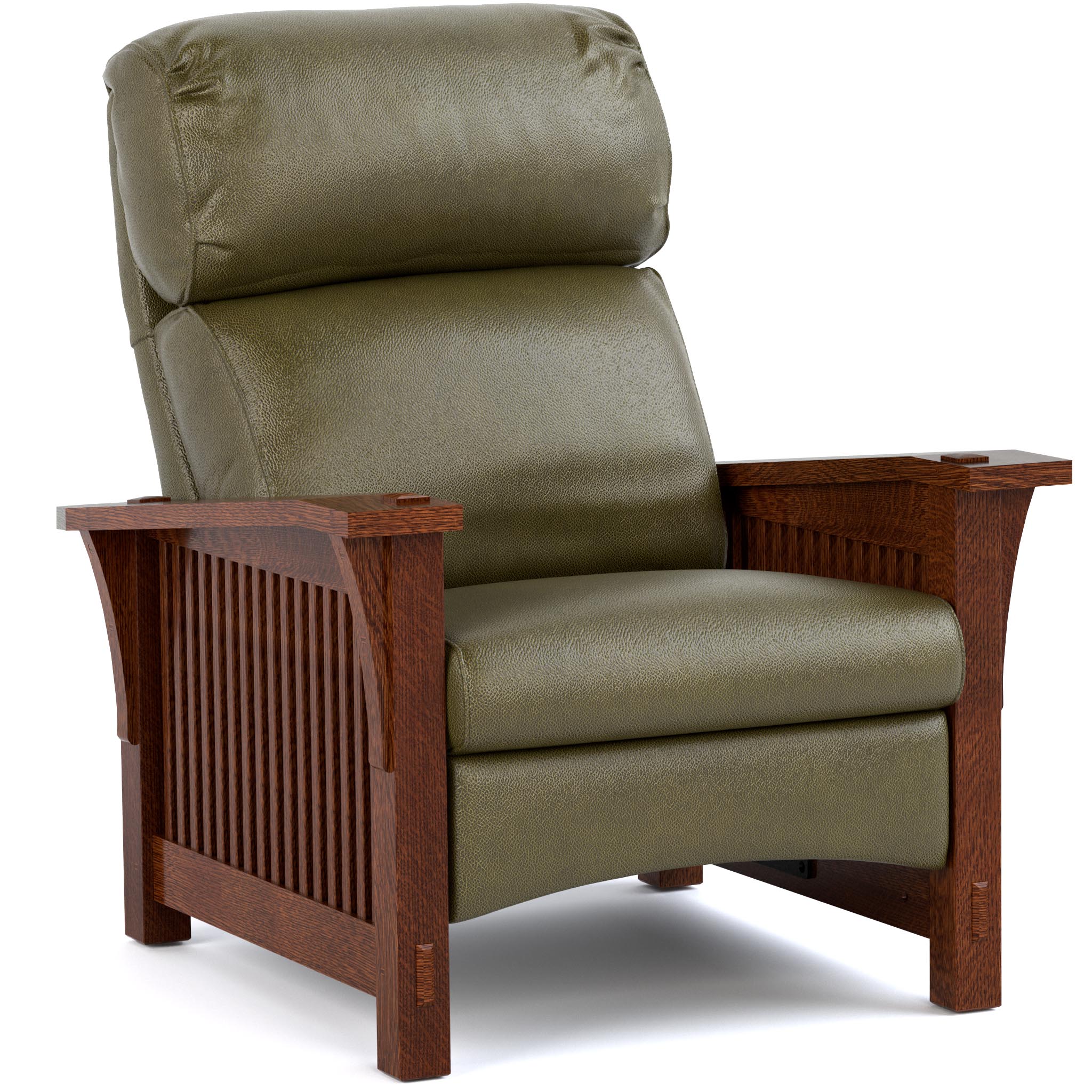 Bustle Back Spindle Morris Recliner Chair - Comfortable Traditional Wingback Recliner for Living Room, Bedroom & Home Theater - Perfect for Relaxing, Reading & Watching TV
