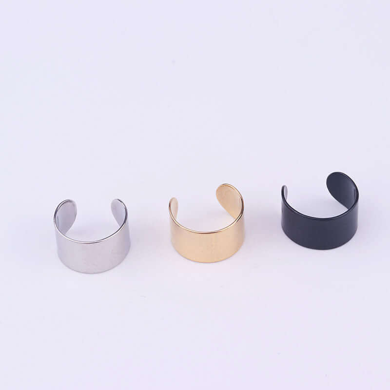 Minimalist Surgical Steel C-Shaped Ear Clip Ear Cuff for Women | ER8537 | Perfect for Everyday Wear, Parties & Special Occasions