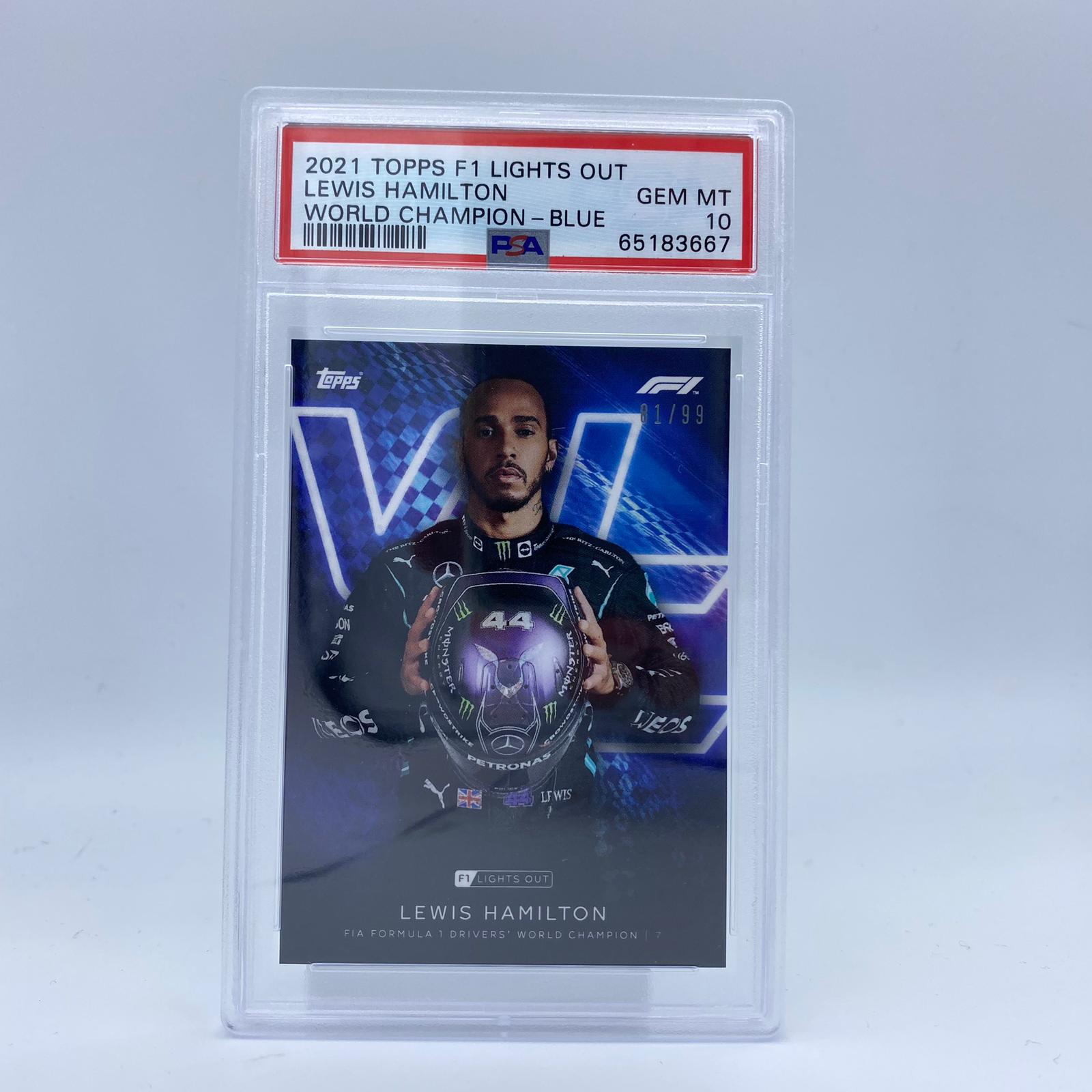 PSA 10 Graded Lewis Hamilton 99 Limited Edition F1 Drivers World Champion Trading Card - Perfect for Collectors, Sports Memorabilia Enthusiasts & Formula 1 Fans