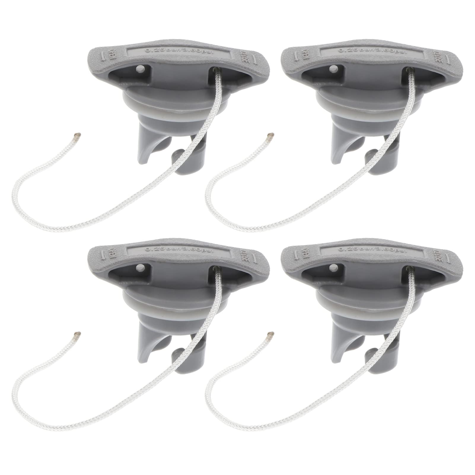 SEWACC 4pcs Inflatable Boat Air Valve Screw Replacement - Spiral Air Plugs for Kayak, Canoe, Raft, Rubber Dinghy & Pool Accessories | Perfect for Marine, Water Sports & Outdoor Activities