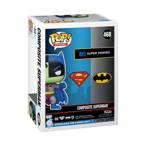 DC Comics Composite Superman Pop! Vinyl Figure - Entertainment Earth Exclusive #468 - Collectible Funko Pop for Superhero Fans & Comic Book Collectors - Perfect for Display, Gifts, and Home Decor