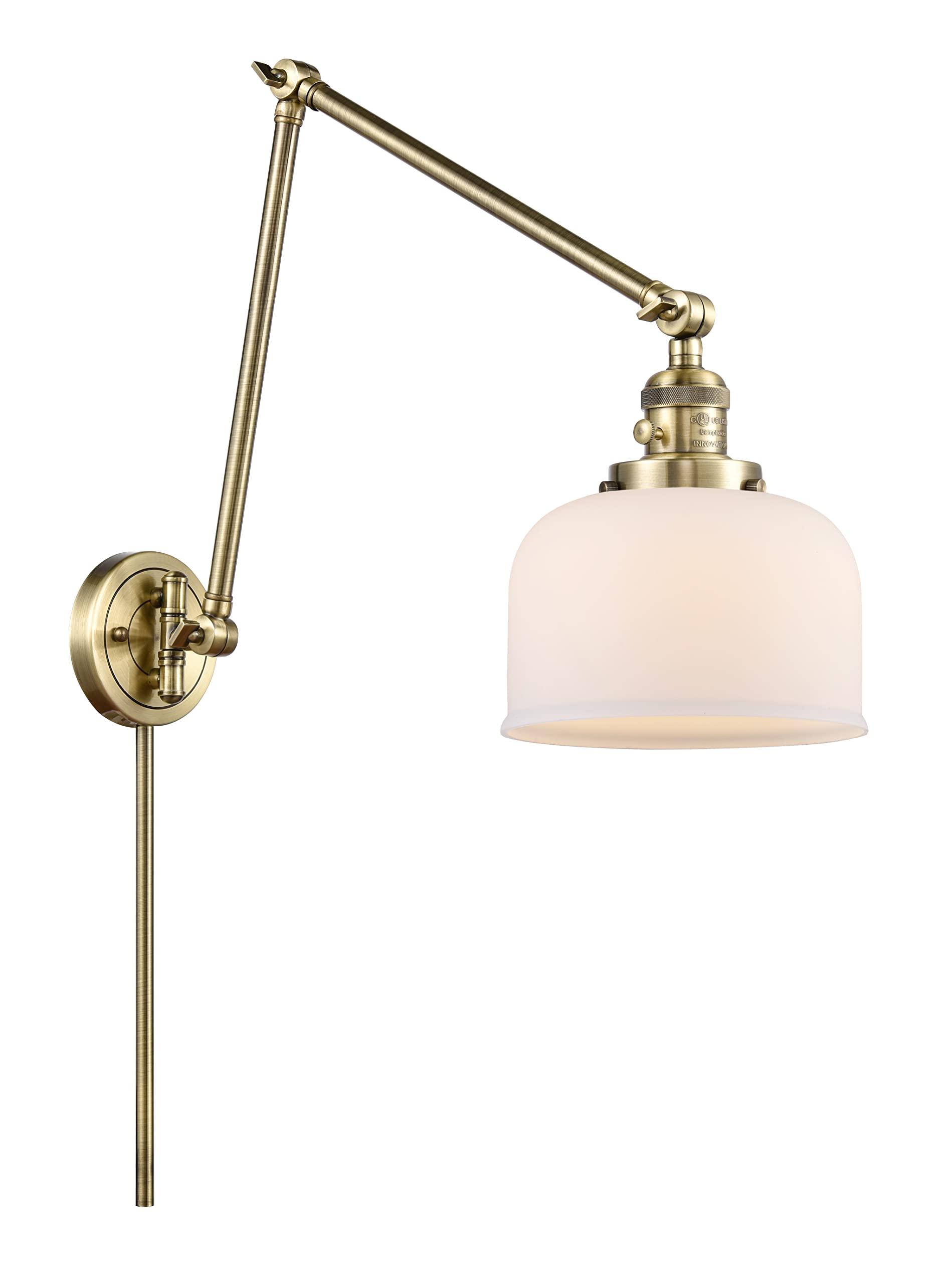 Franklin Restoration Collection LED Swing Arm Lamp - Adjustable Desk Light with Flexible Gooseneck, Modern Task Lighting for Office, Study, and Reading - 238-AB-G71-LED