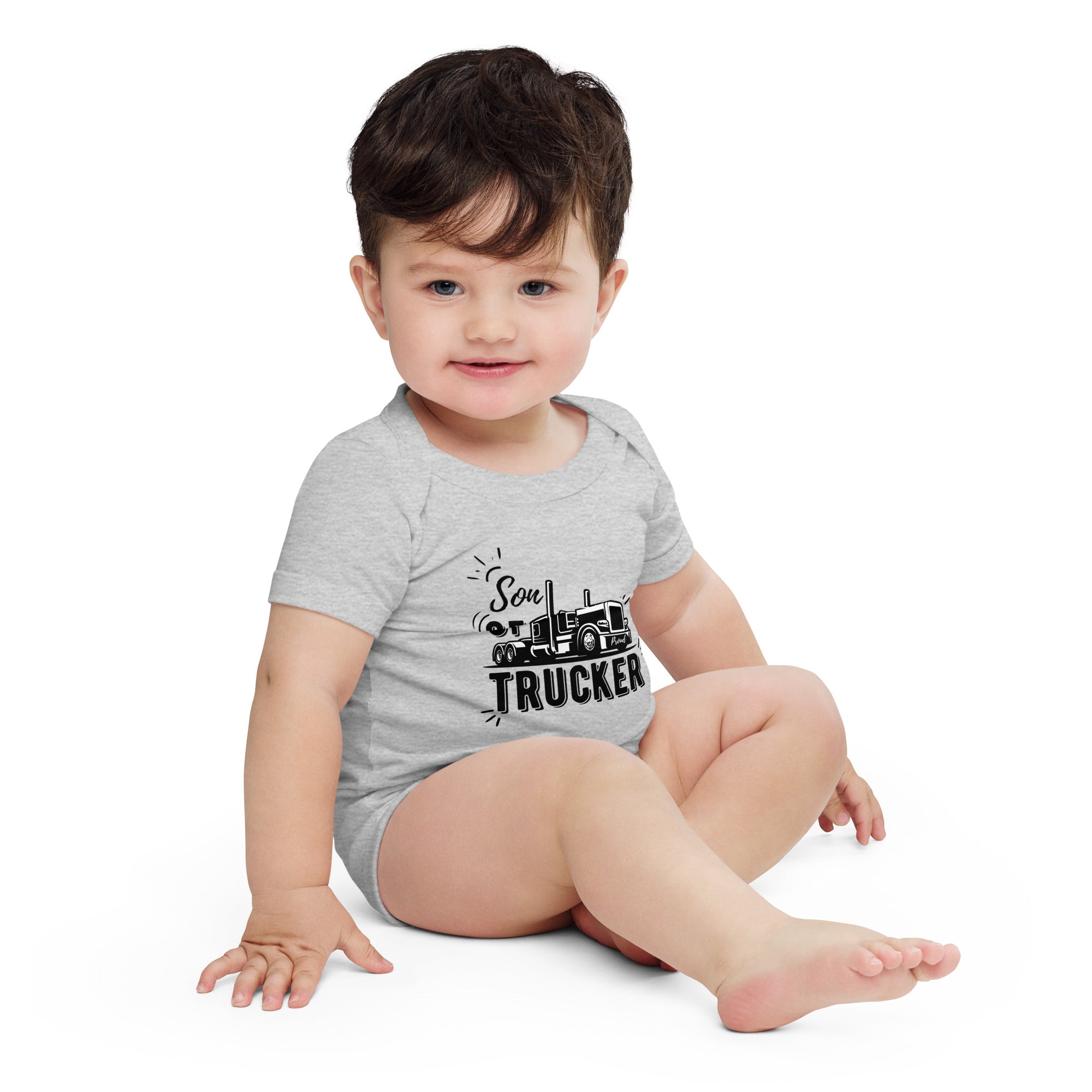 Son Of Trucker Baby Onesies - Cute & Comfortable Trucker-Themed Bodysuits for Infants & Toddlers - Perfect for Playtime, Family Outings & Photo Shoots