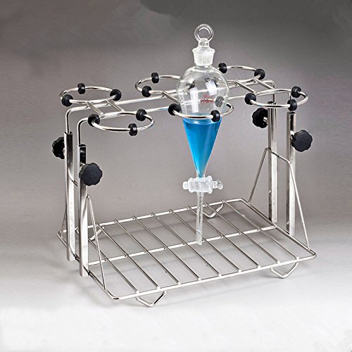 250ml Borosilicate Glass Conical Separatory Funnel with Glass Stopcock & 19/26 Joints - Pear Shape Lab Equipment for Chemistry, Science Experiments & Educational Use