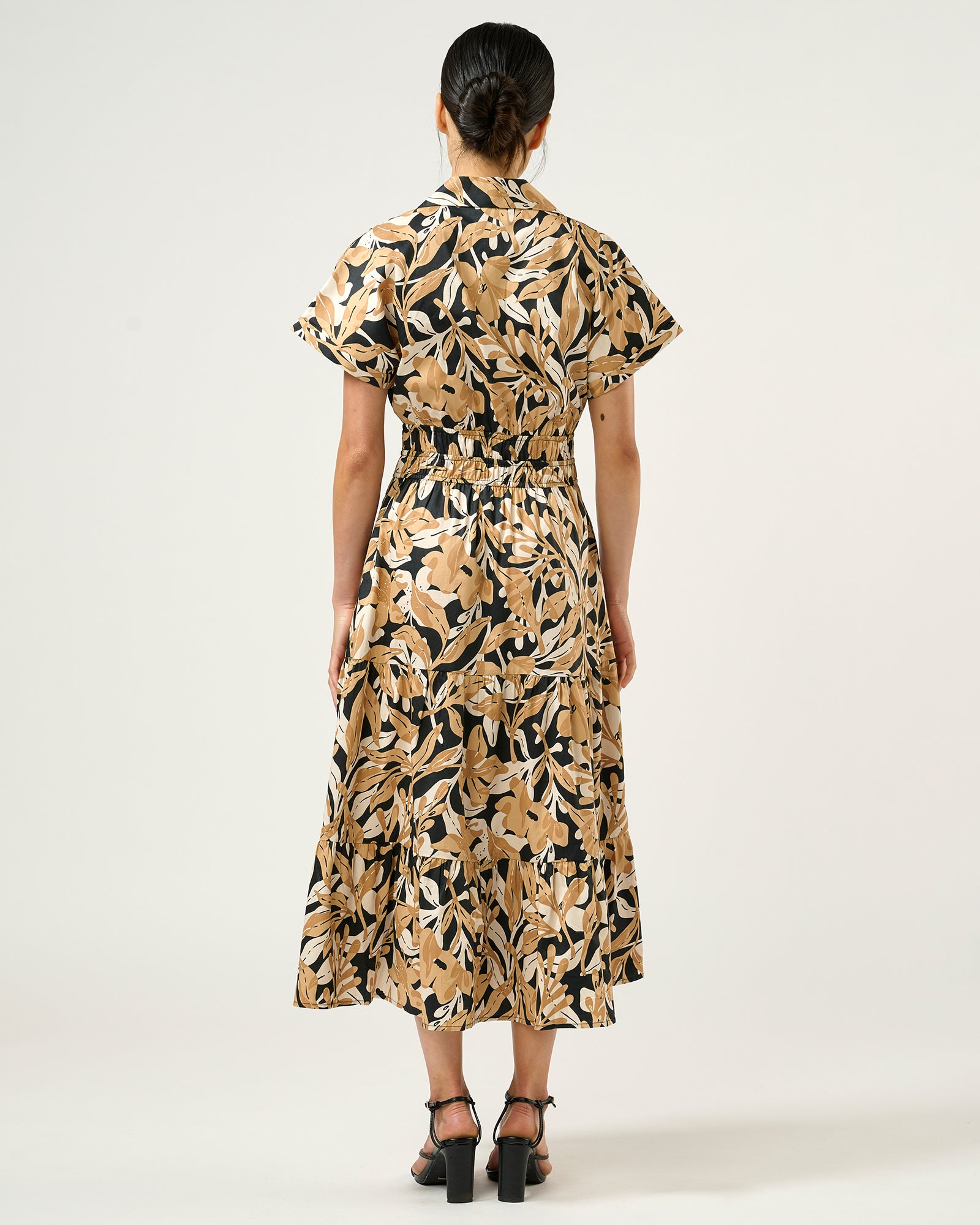 Elegant Cross Collar Dress for Women - Stylish V-Neck Flowy Midi Dress for Casual Wear, Office & Date Night