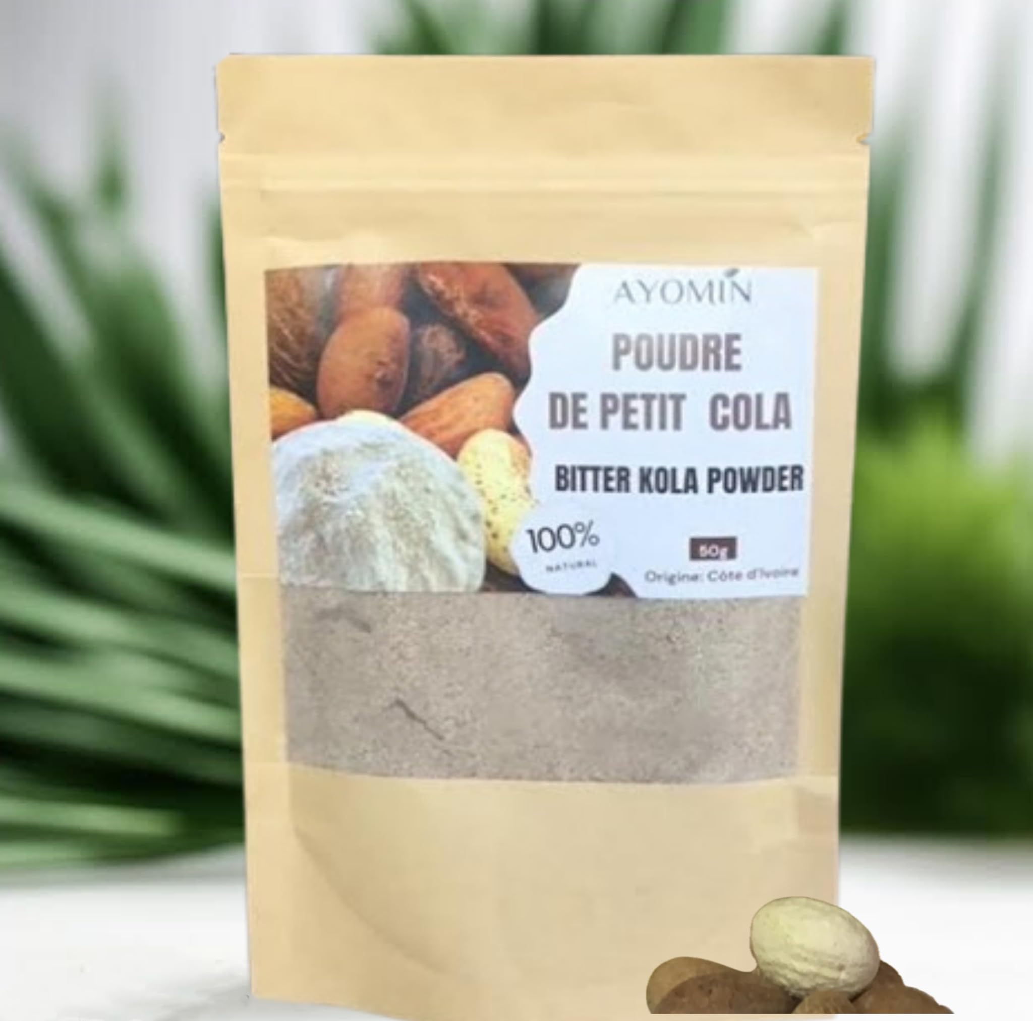 Organic Bitter Kola Powder (PETIT COLA POUDRE) - 50g | Natural Energy Booster & Herbal Remedy for Digestion, Immunity & Wellness - Perfect for Tea, Smoothies & Traditional African Recipes