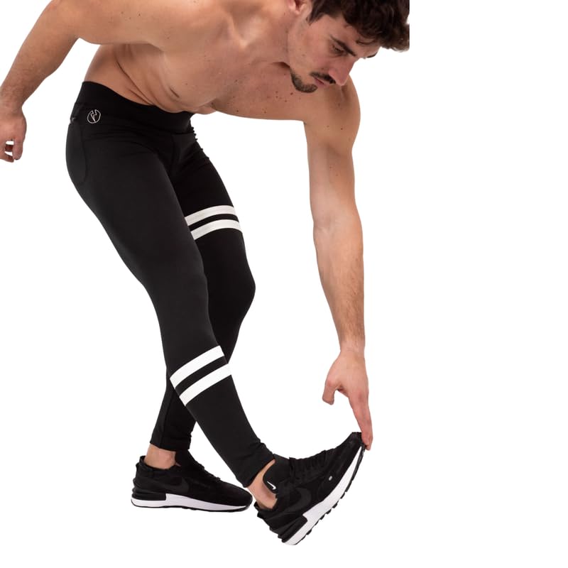 Kapow Meggings Performance Pro Range - Men's Compression Leggings with Pockets for Running, Gym & Workout | Moisture-Wicking & Breathable for High-Intensity Training