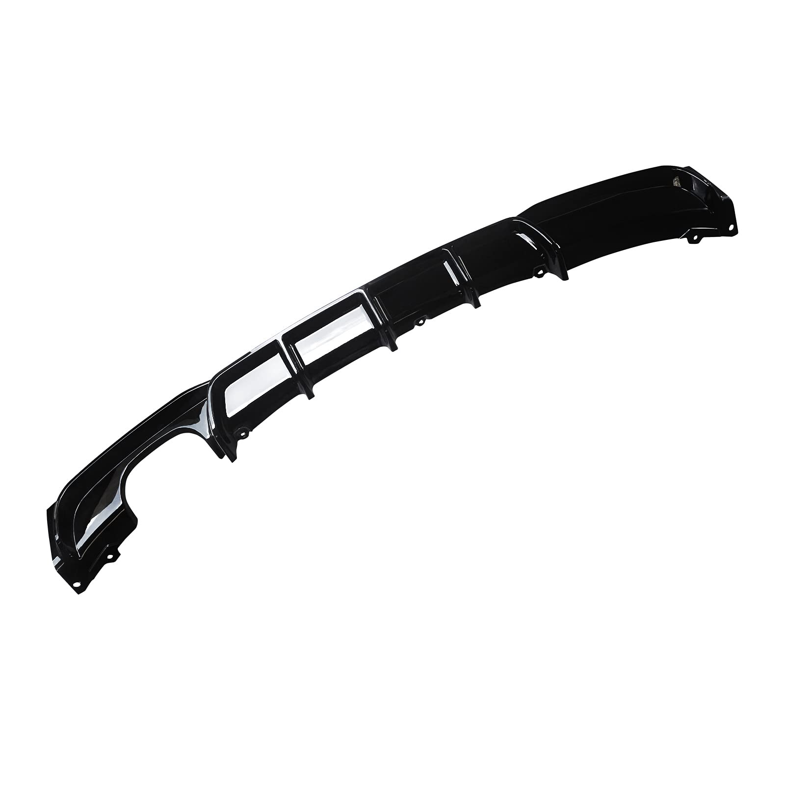 NINTE Gloss Black Rear Diffuser for 2012-2018 BMW 3 Series F30 F31 M Sport Bumper - Left Single Exhaust Bumper Lip | Enhances Sporty Look & Aerodynamics