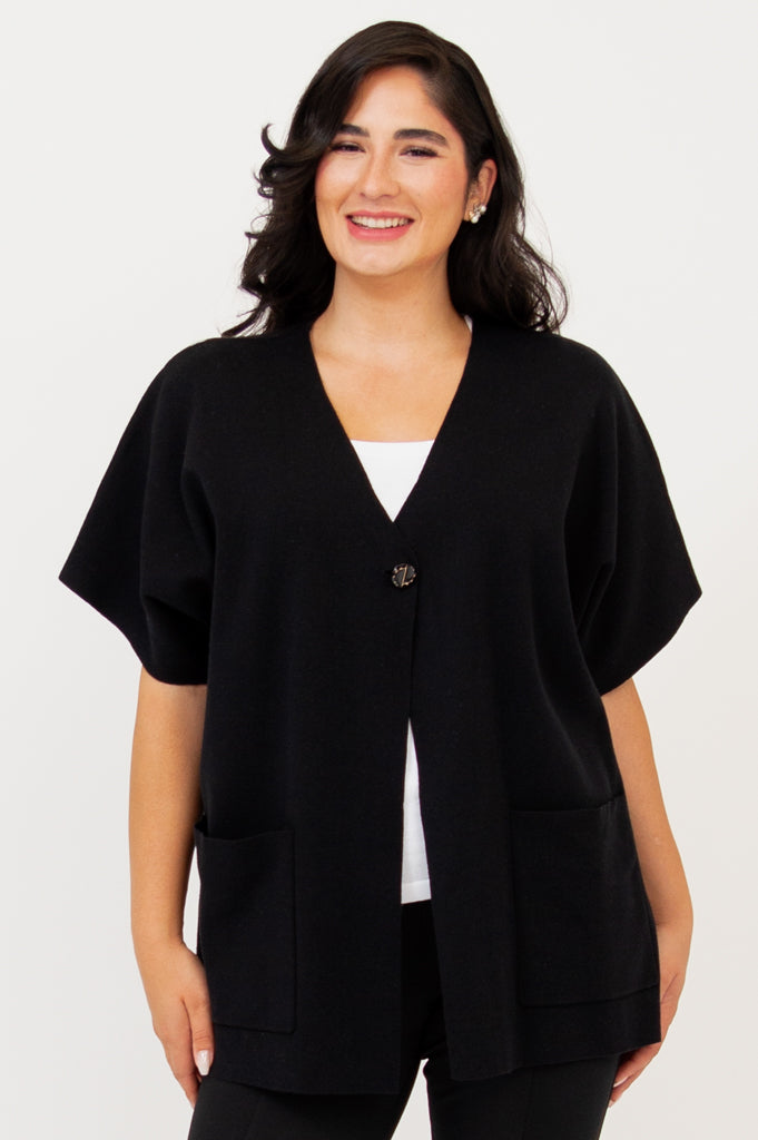 Josie Women's Black Cotton Sweater - Soft & Comfortable Pullover for Casual Wear, Office & Fall Outfits