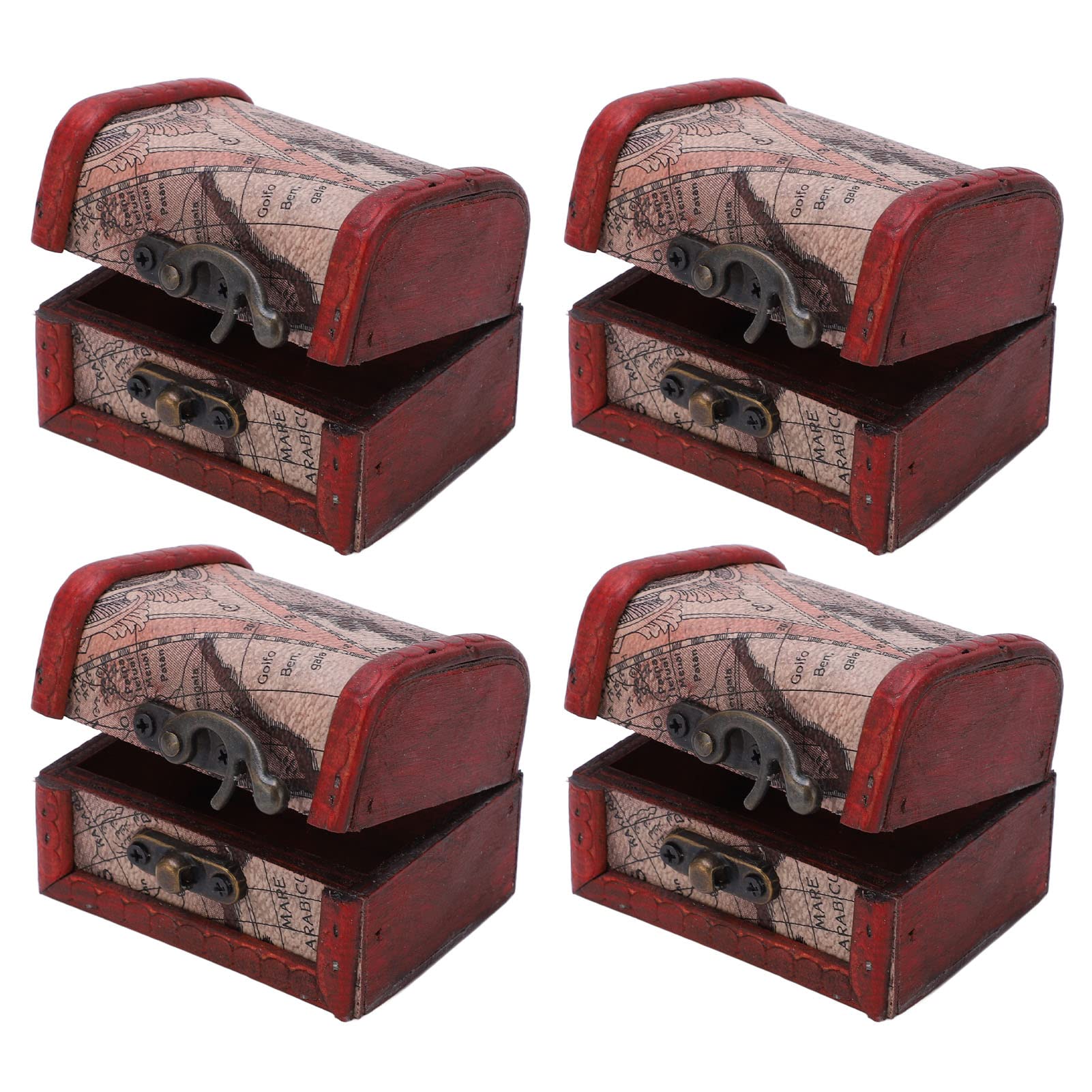 Cosiki Vintage Wooden Jewelry Box - Premium Sturdy Treasure Chest for Necklaces, Rings & Earrings - Perfect for Bedroom Dresser, Wedding Gift & Jewelry Organization