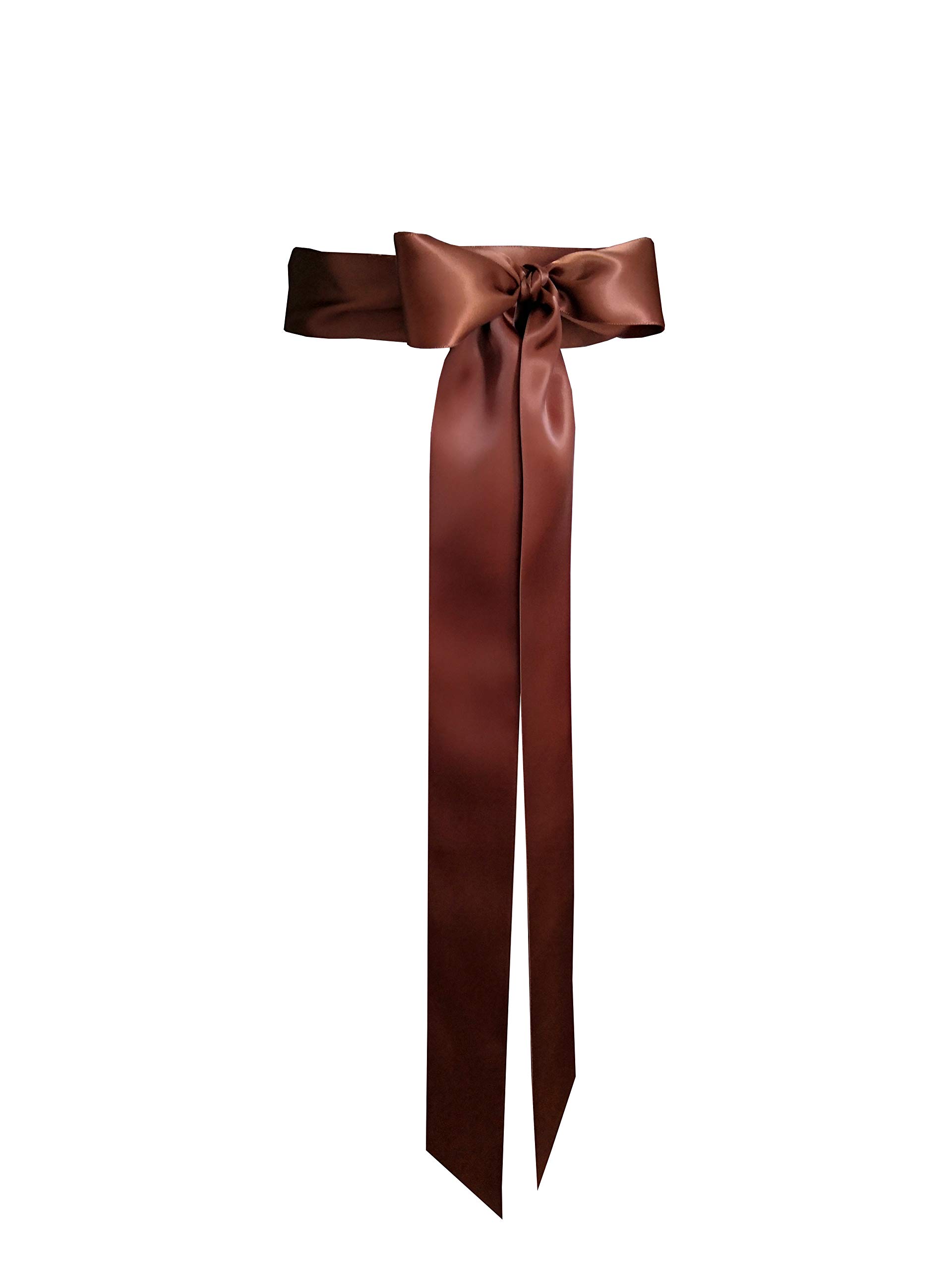 Leimandy 2 Inch Wide Satin Ribbon Sash - Elegant Wedding Dress Belt, Bridal Waistband for Formal Gowns, Prom, Quinceañera & Pageant Accessories