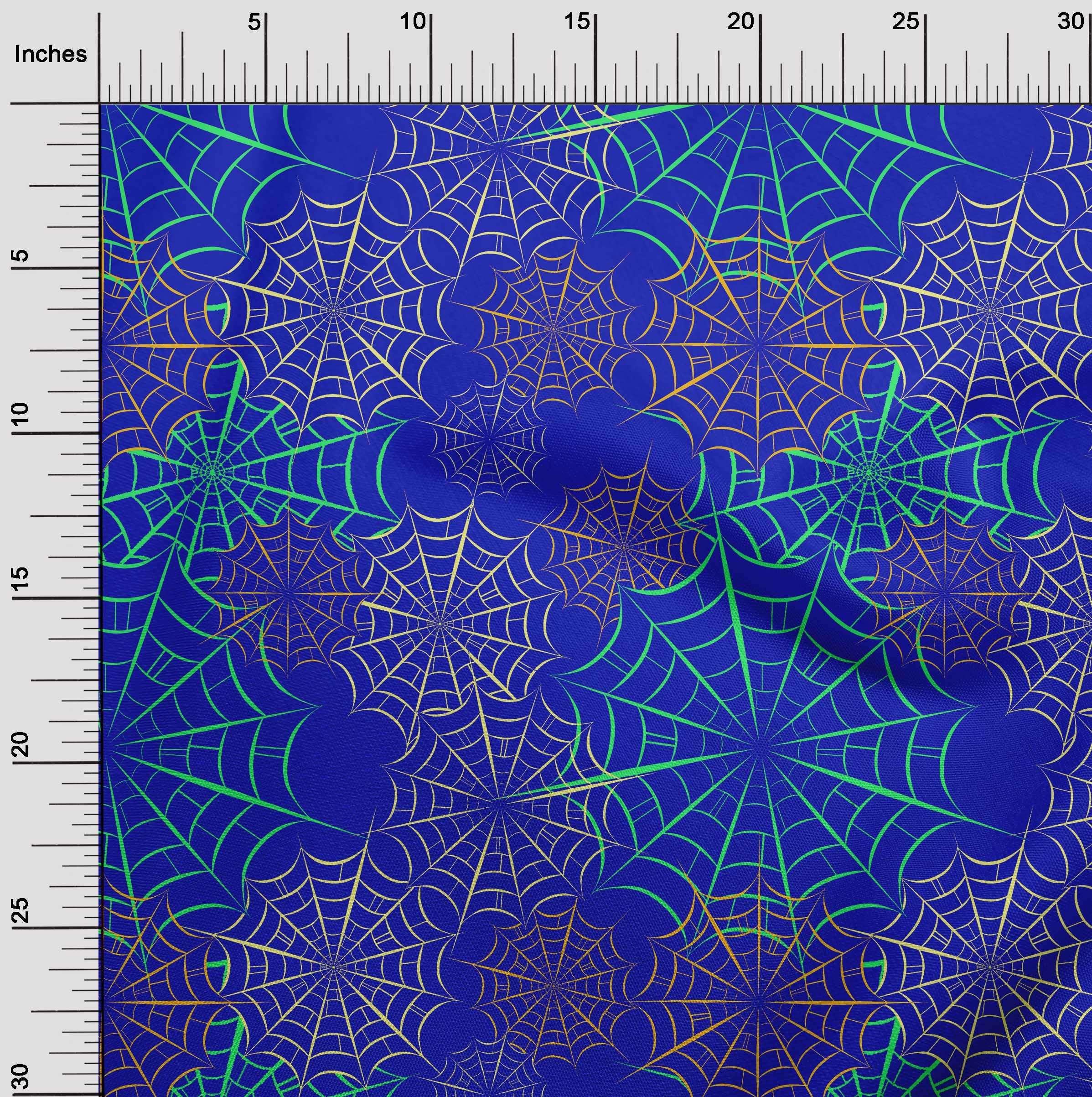 oneOone Polyester Spandex Fabric - Medium Blue Halloween DIY Costume Material, Quilting & Craft Fabric 56