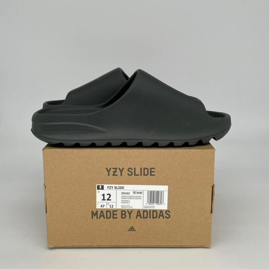Adidas Yeezy Slide Dark Onyx - Men's Size 12 [ID5103] | Comfortable Slides for Home, Pool & Beach Wear