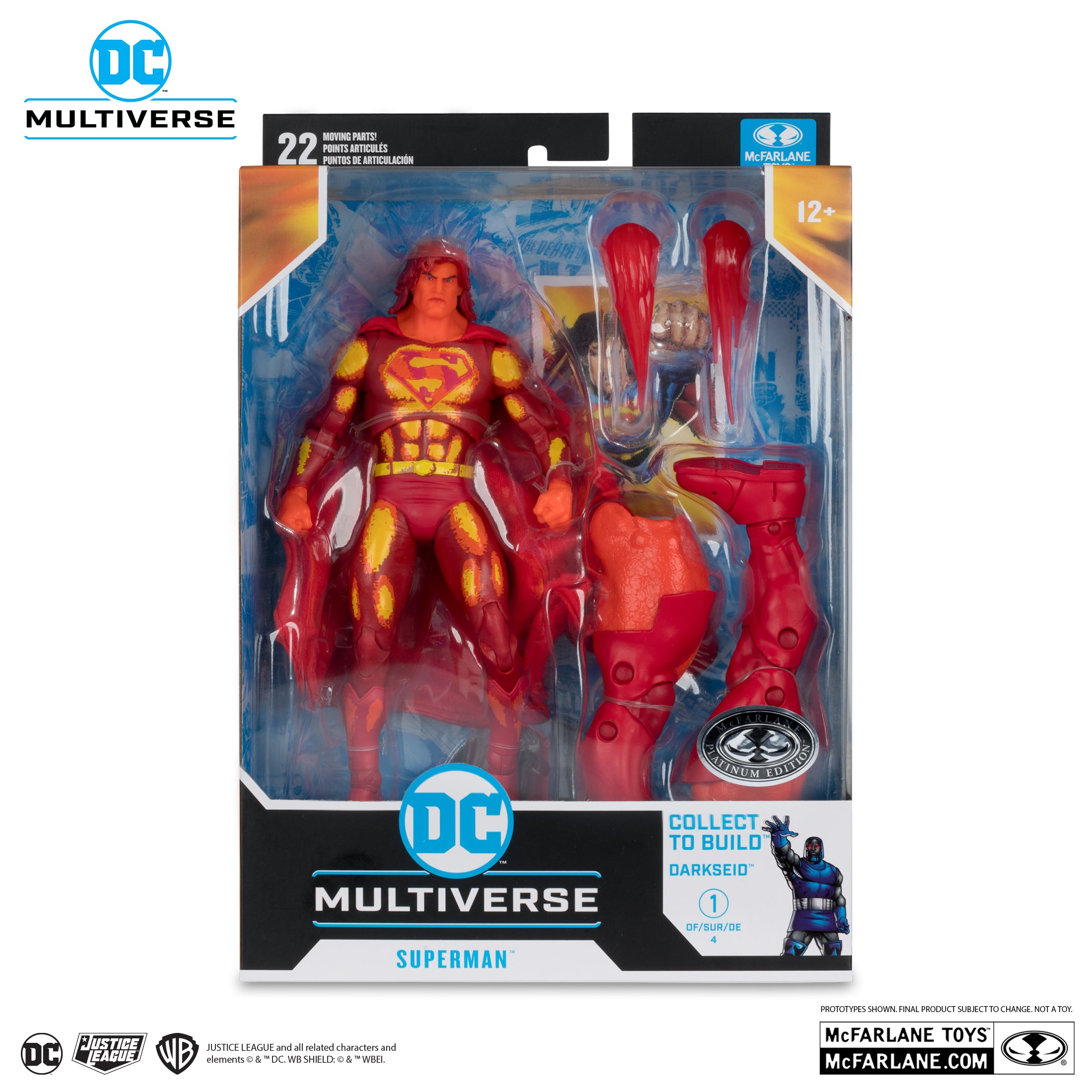 Superman Platinum Edition Justice League Task Force DC Multiverse 6-Inch Action Figure - Collect to Build Darkseid - Perfect for Display, Collection & Superhero Battles