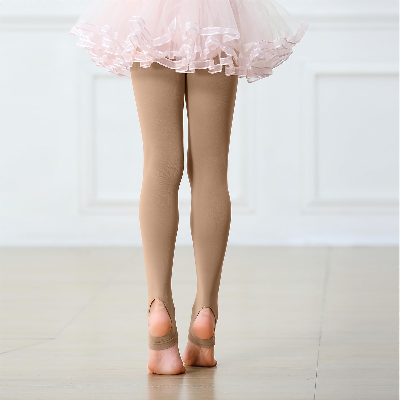 American Trends Dance Tights for Girls - Ballet Tights with Stirrup, Ultra Soft Leggings for Ballet, Jazz & Dance Class (Perfect for Recitals, Practice & Performance)
