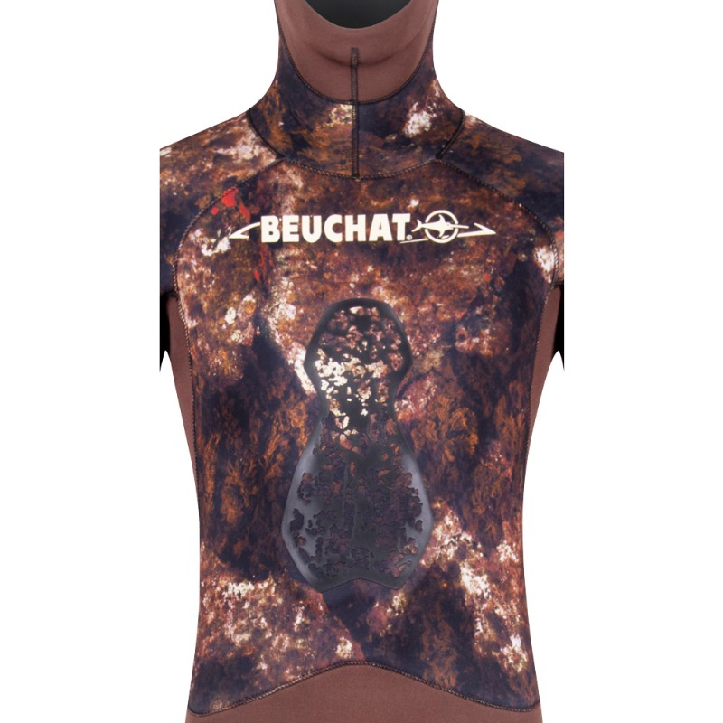 Beuchat Rocksea Trigocamo Wide 3mm Neoprene Wetsuit Jacket for Scuba Diving, Spearfishing & Water Sports - Warm & Comfortable Cold Water Protection
