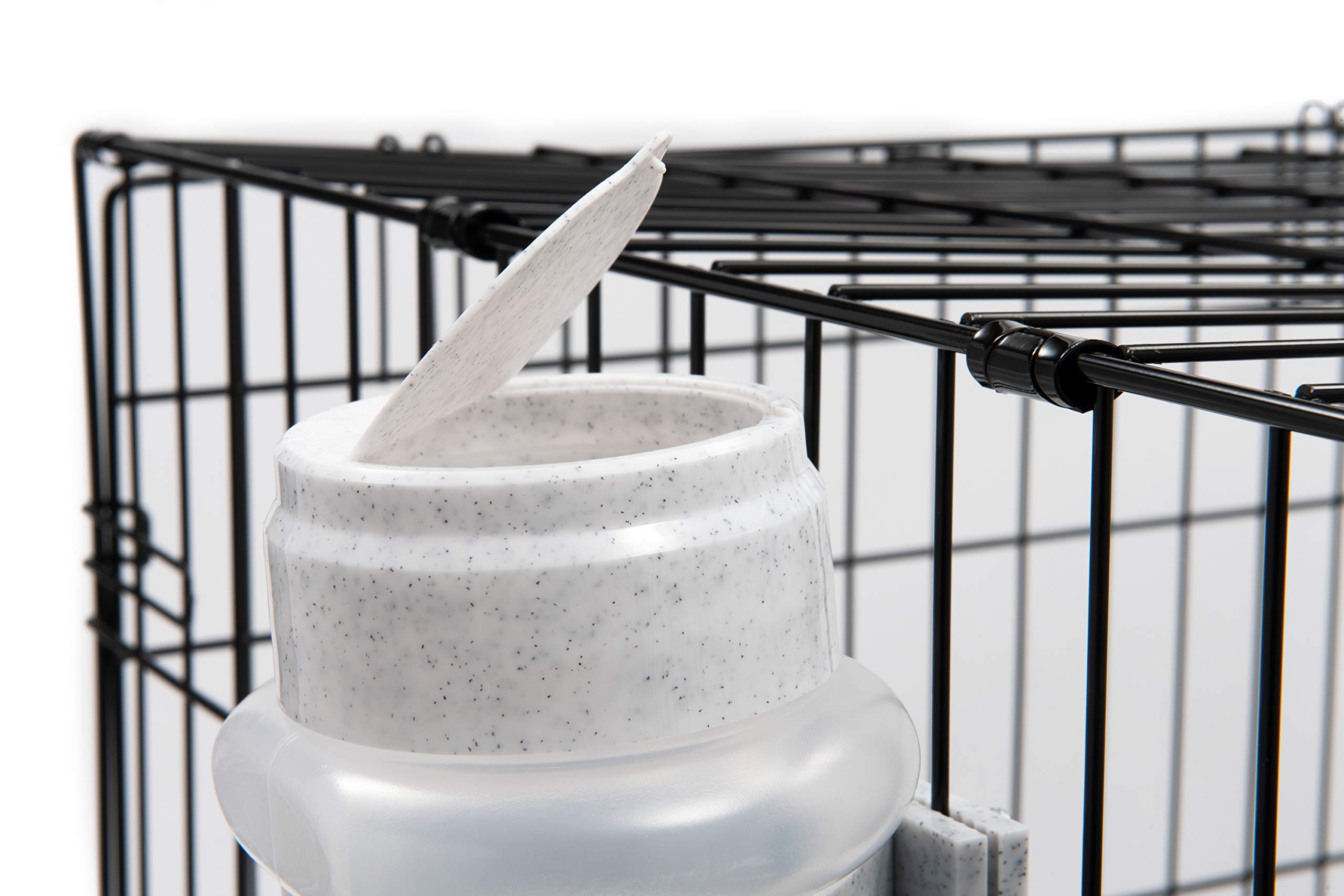 No-Drip Top Fill Dog Water Bottle - 44oz Leak-Proof Pet Water Dispenser for Crate, Travel & Outdoor Use - White (Pack of 1)