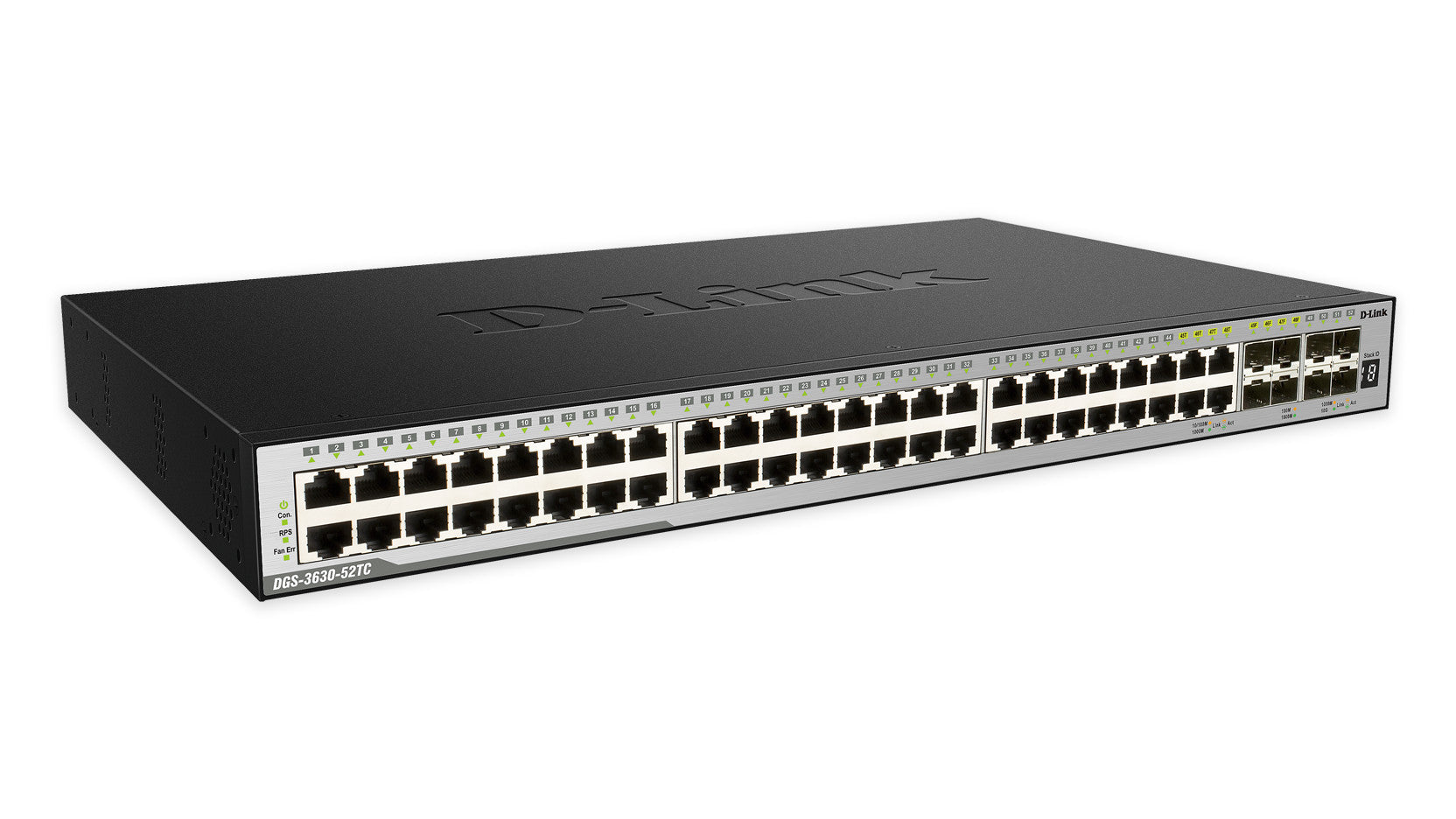 D-Link DGS-3630-52PC/SI 52-Port Gigabit PoE+ Layer 3 Stackable Managed Switch for Business Networks, Data Centers & Smart Office Deployment